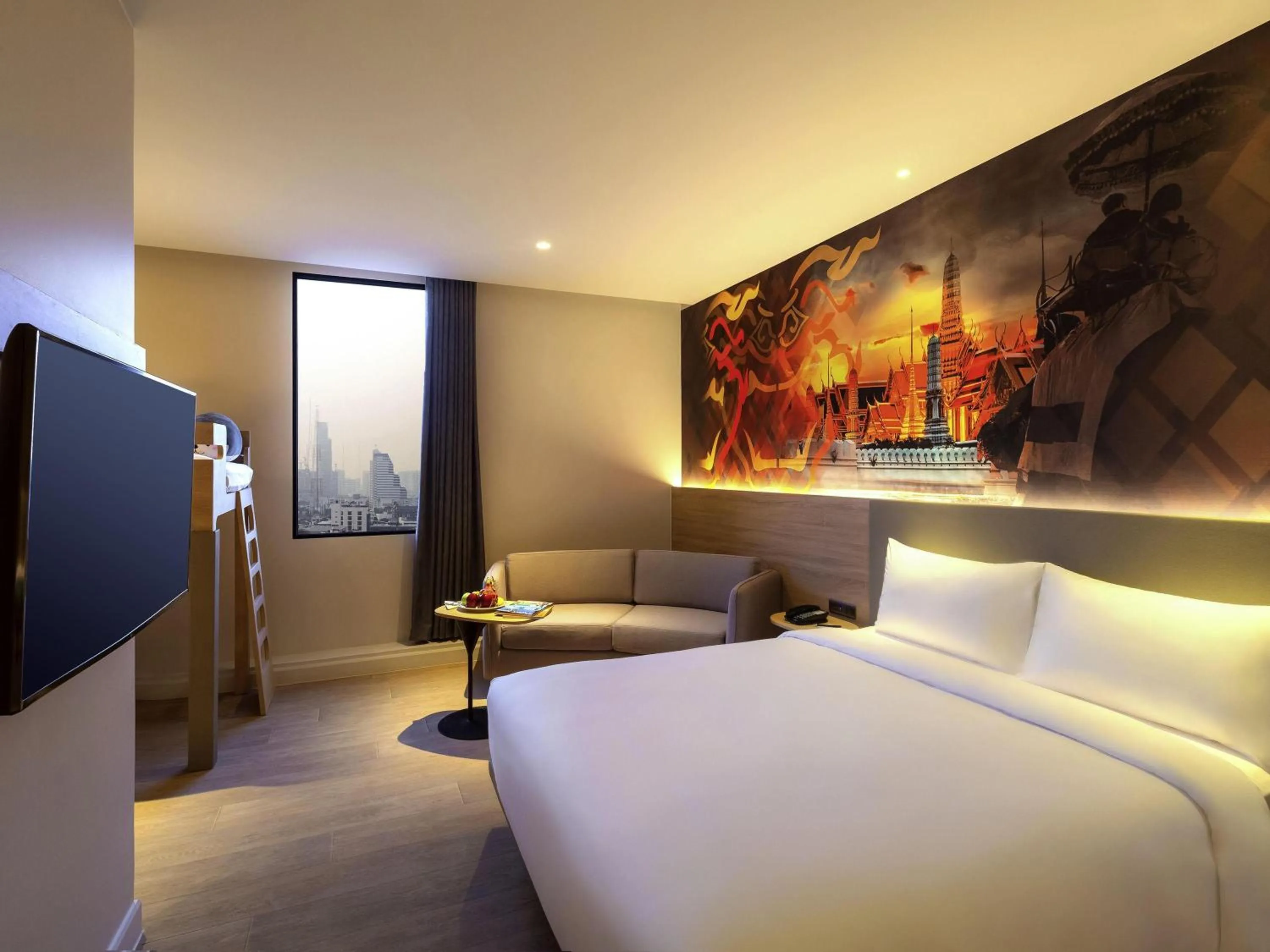 Bedroom, Bed in ibis Styles Bangkok Ratchada