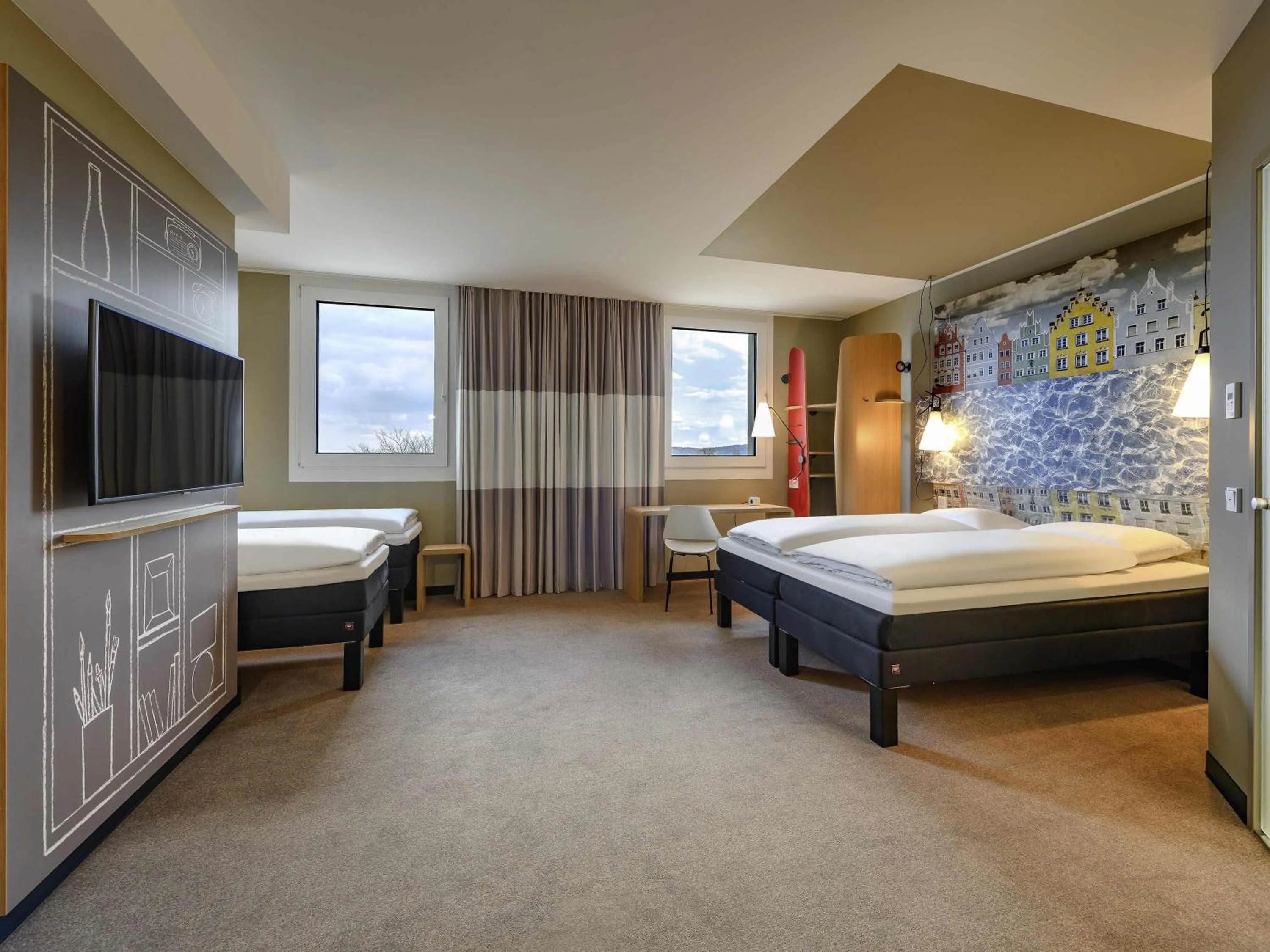 Bedroom, Bed in ibis Landshut City