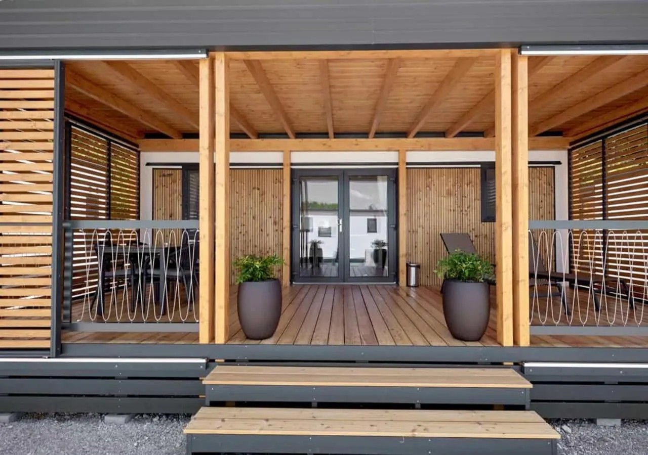 Balcony/Terrace in Mobile Homes Camping Plitvice