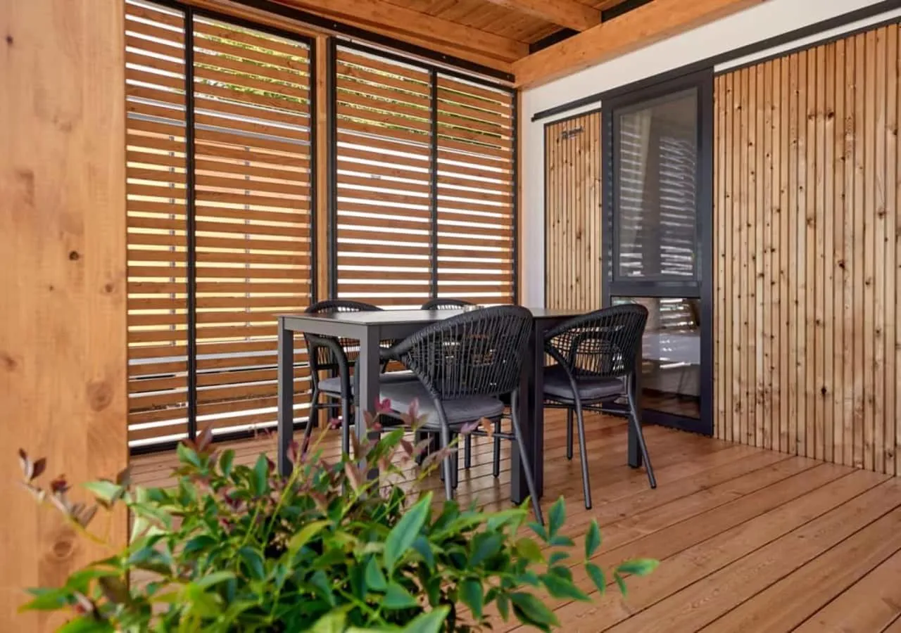 Seating area in Mobile Homes Camping Plitvice