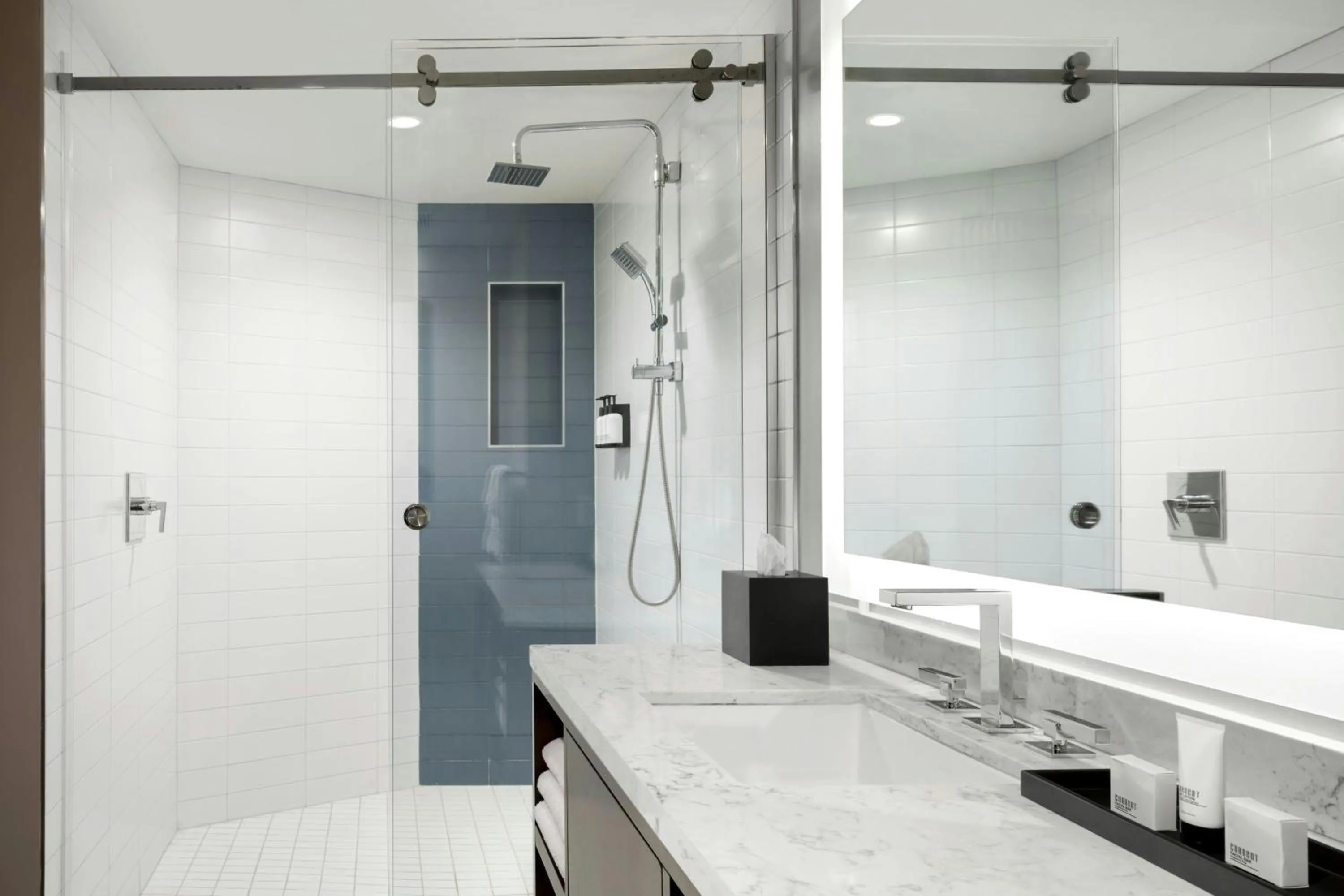 Bathroom in The CURRENT Hotel, Autograph Collection