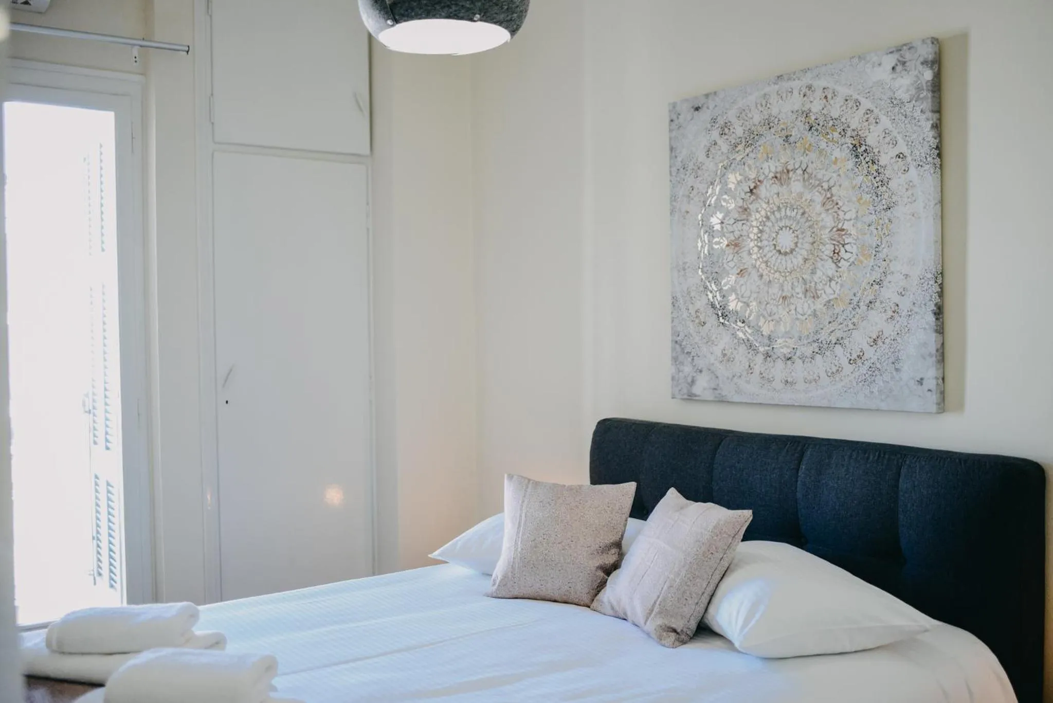 Bed in BEST HOUSE, KAPODISTRIOU, PSILA ALONIA