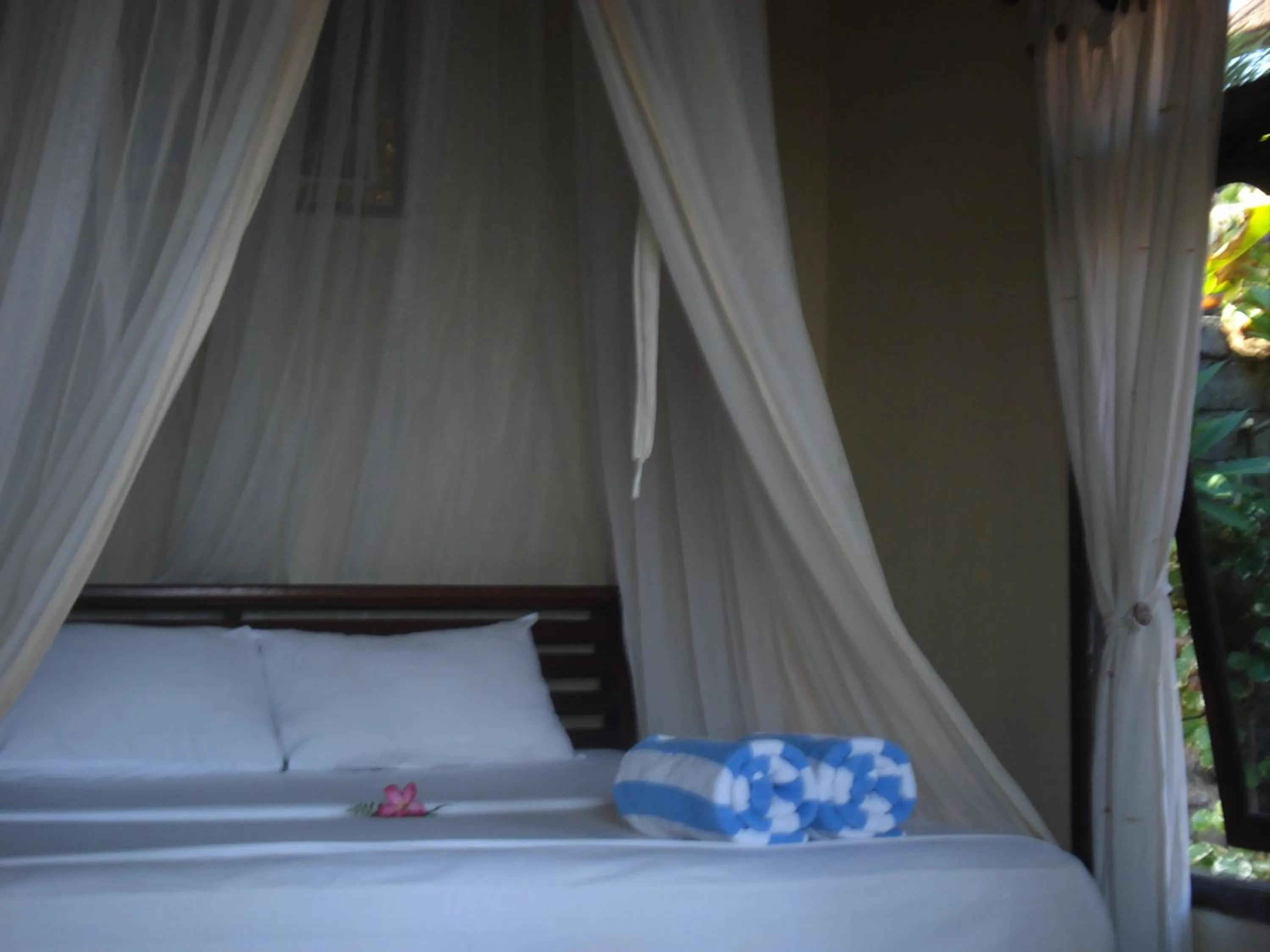 Bed in Bulih Beach Bungalows