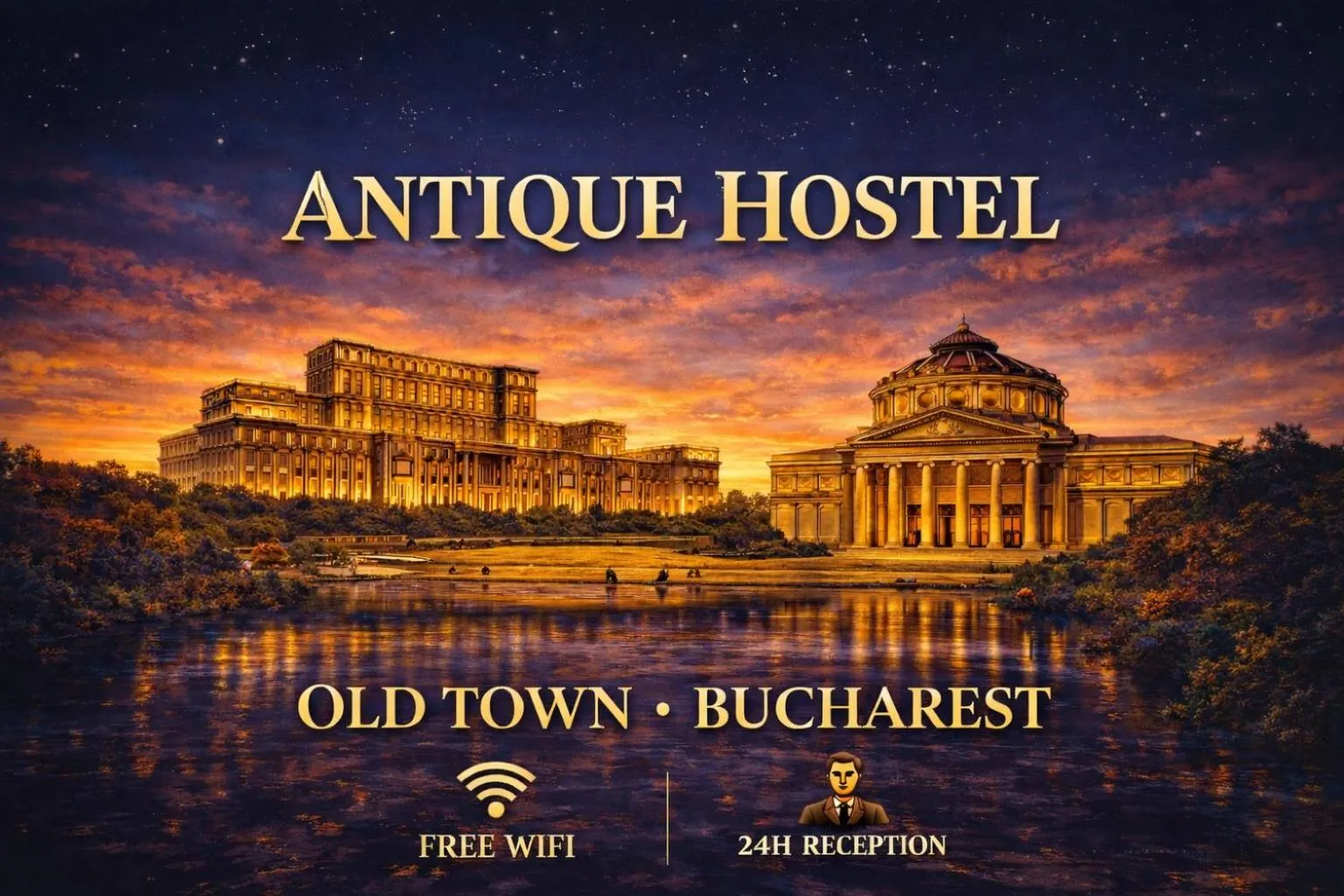 Logo/Certificate/Sign in Antique Hostel