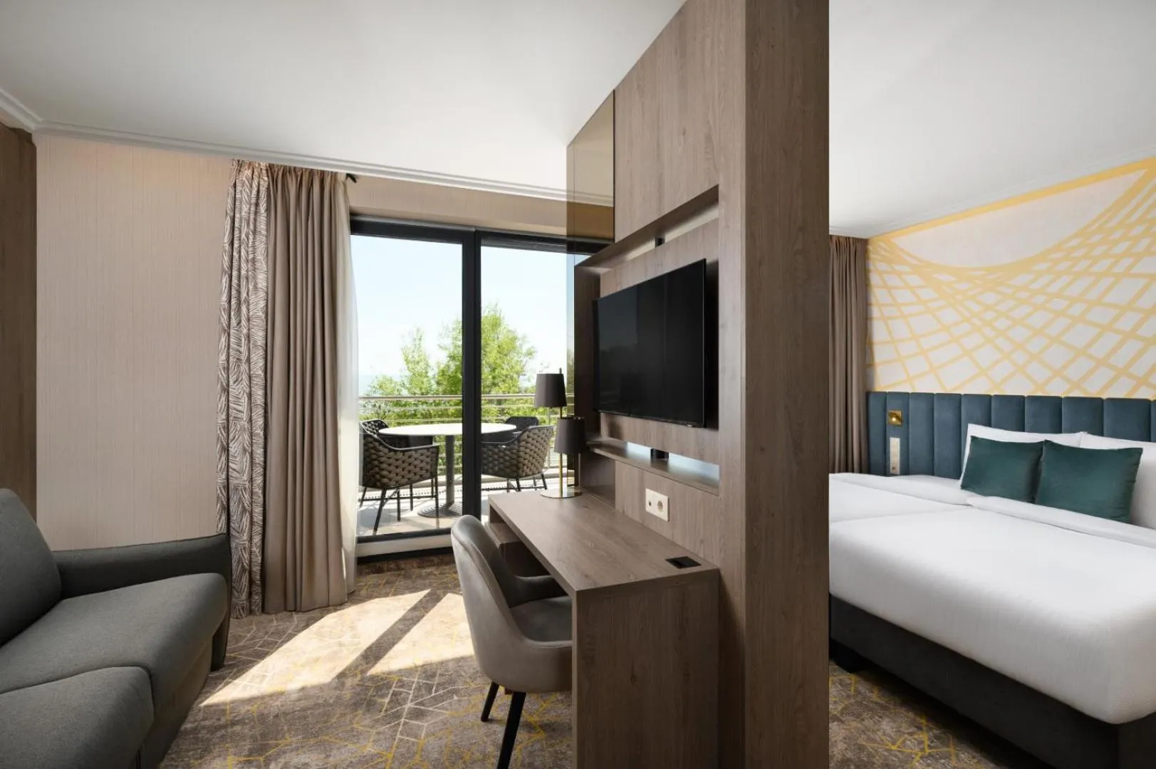 Balcony/Terrace, Bed in Kenese Bay Garden Resort & Conference