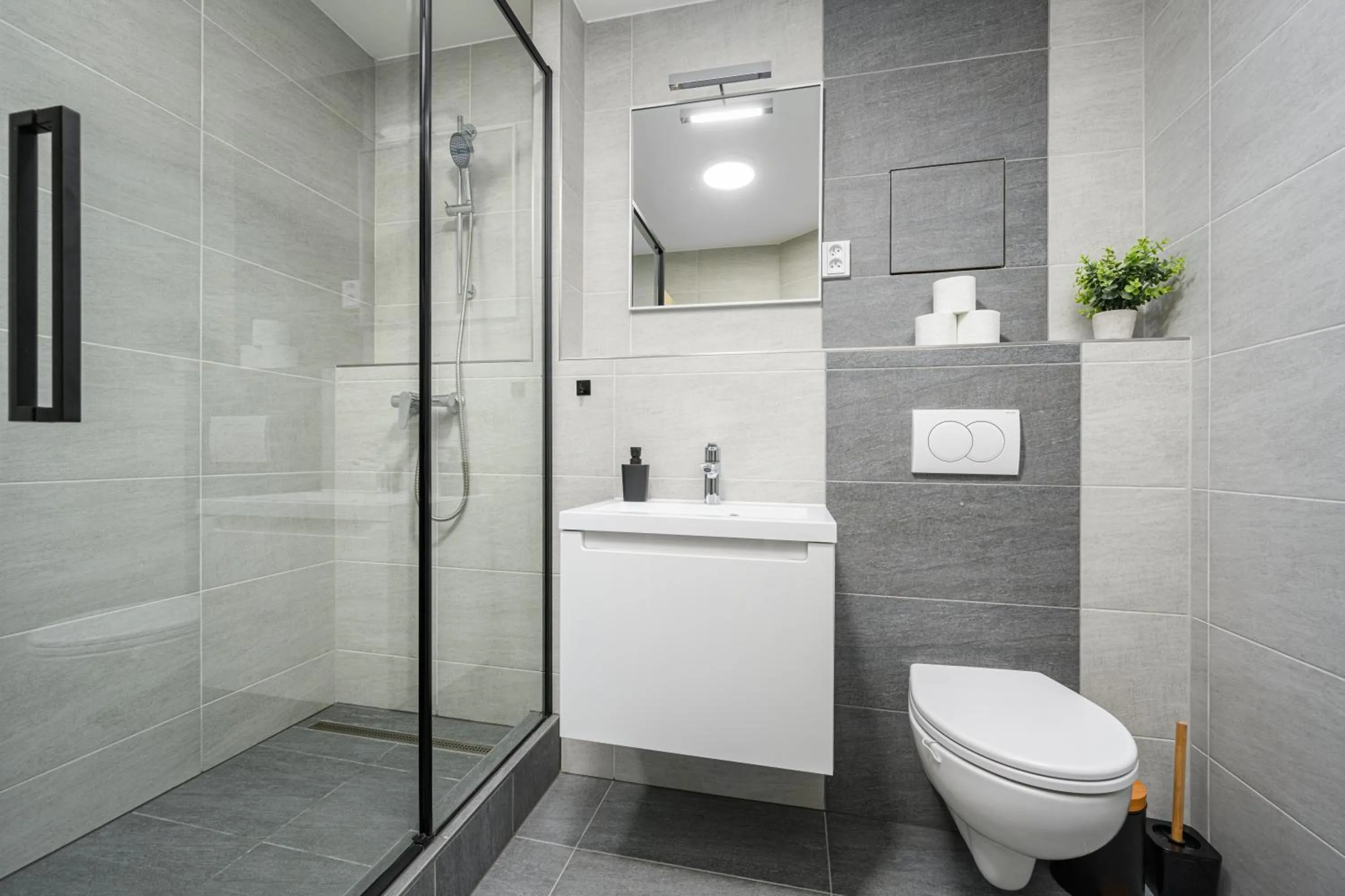 Shower in Apartmá SunGarden Liberec