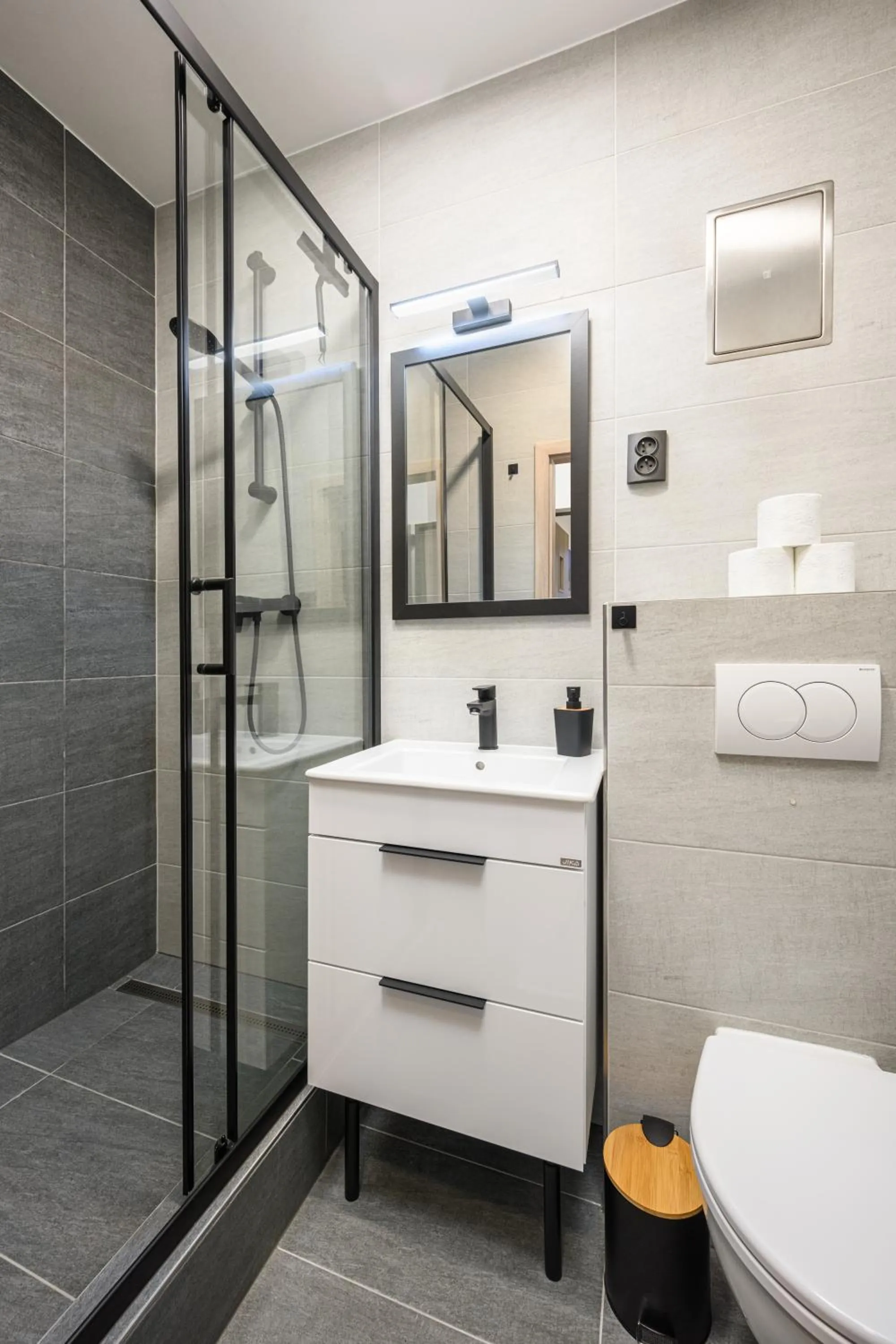 Shower in Apartmá SunGarden Liberec