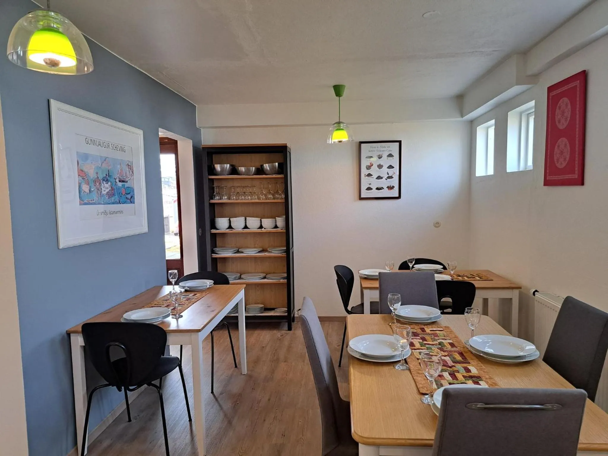 Communal kitchen in The Old Post Office Guesthouse