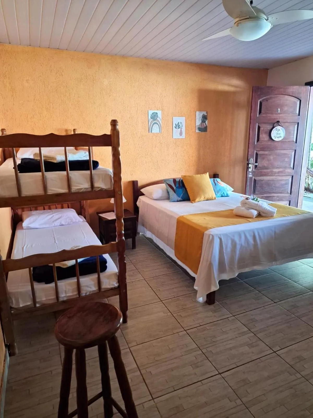 Bed in Pousada Solar Tropical