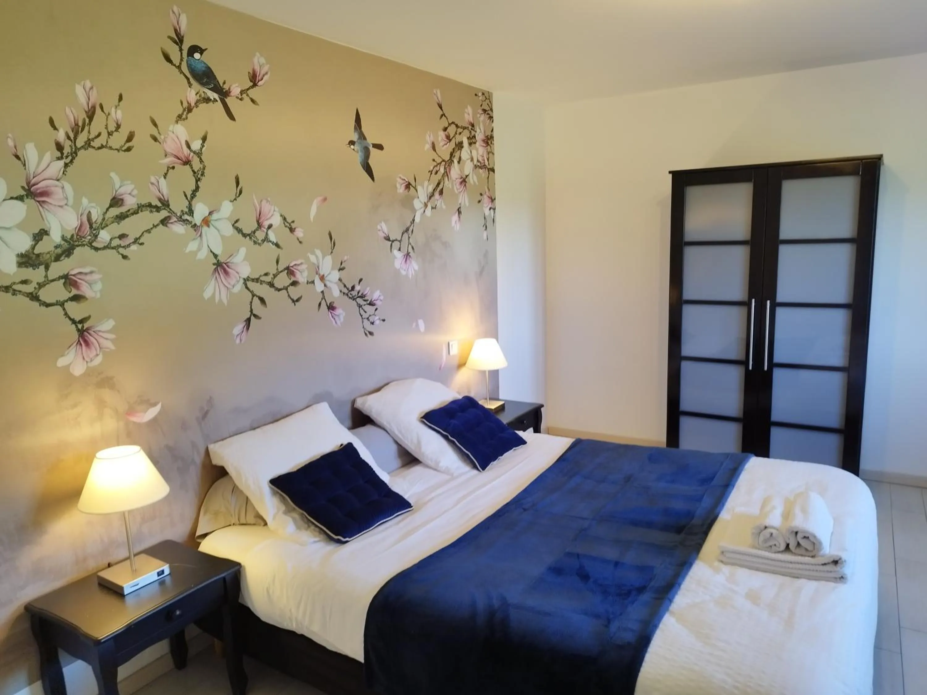 Bed in Chambres et table d'hôtes La Trottelée