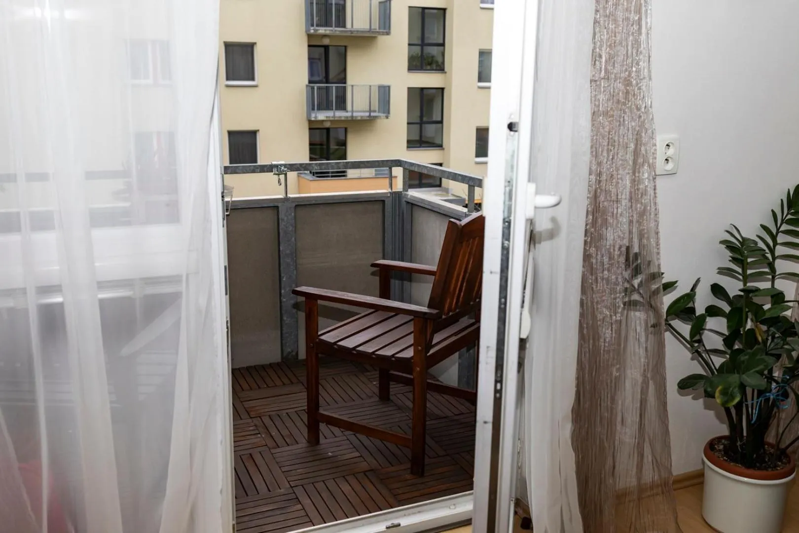 Balcony/Terrace in Richie Apartment near Aquapark