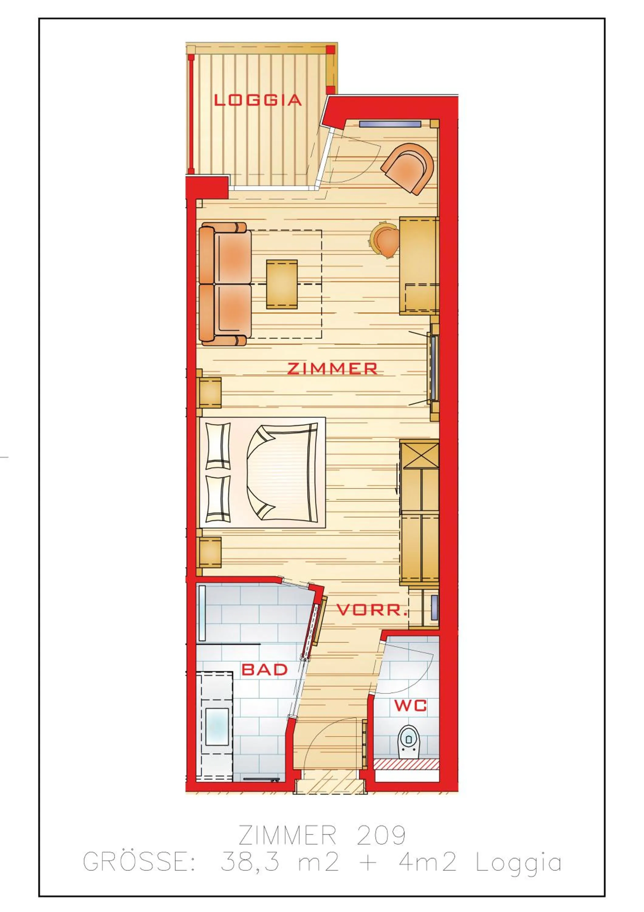 Floor plan in Hotel Gambswirt