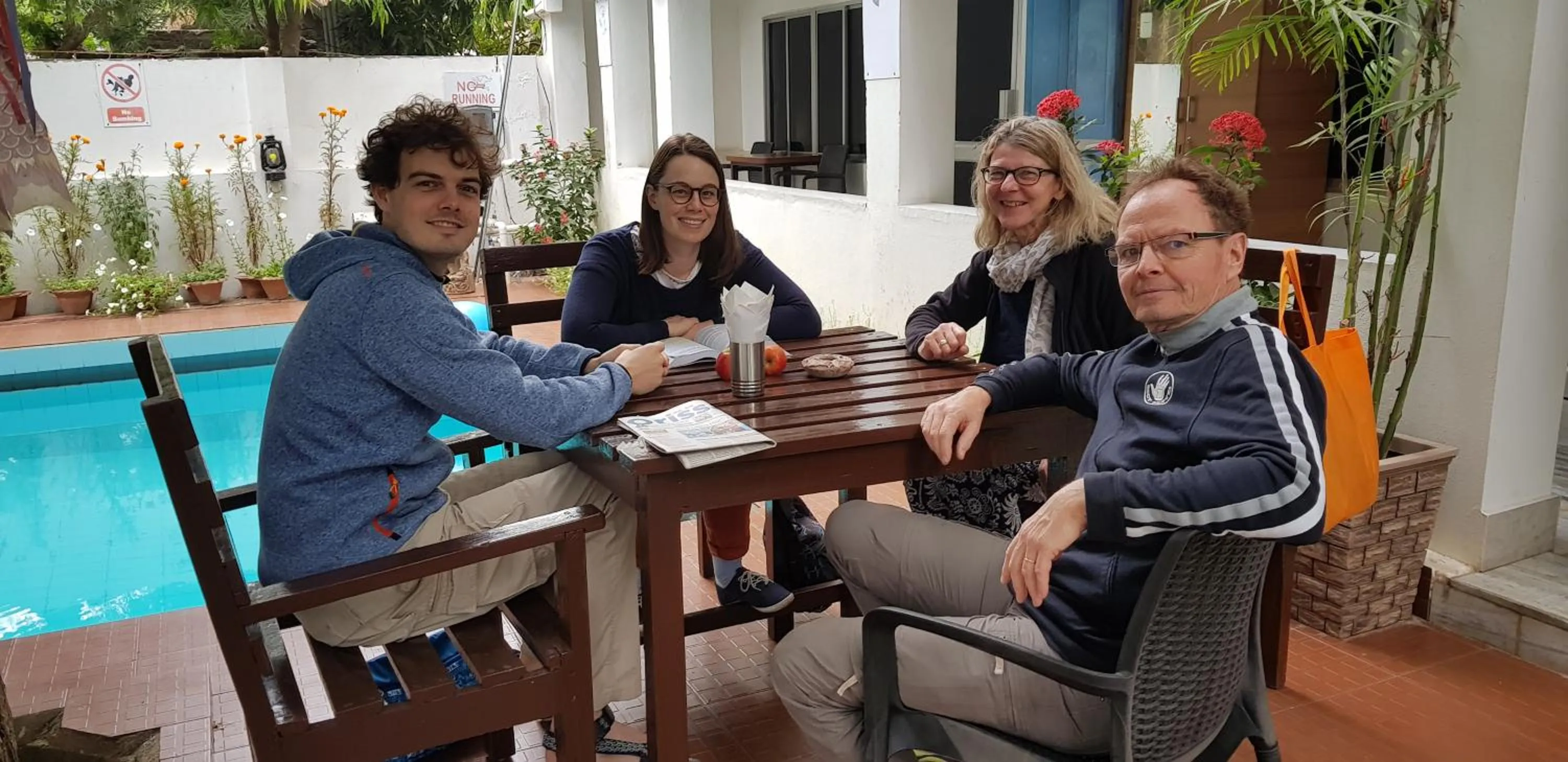 Pool view in Hotel Gandhara