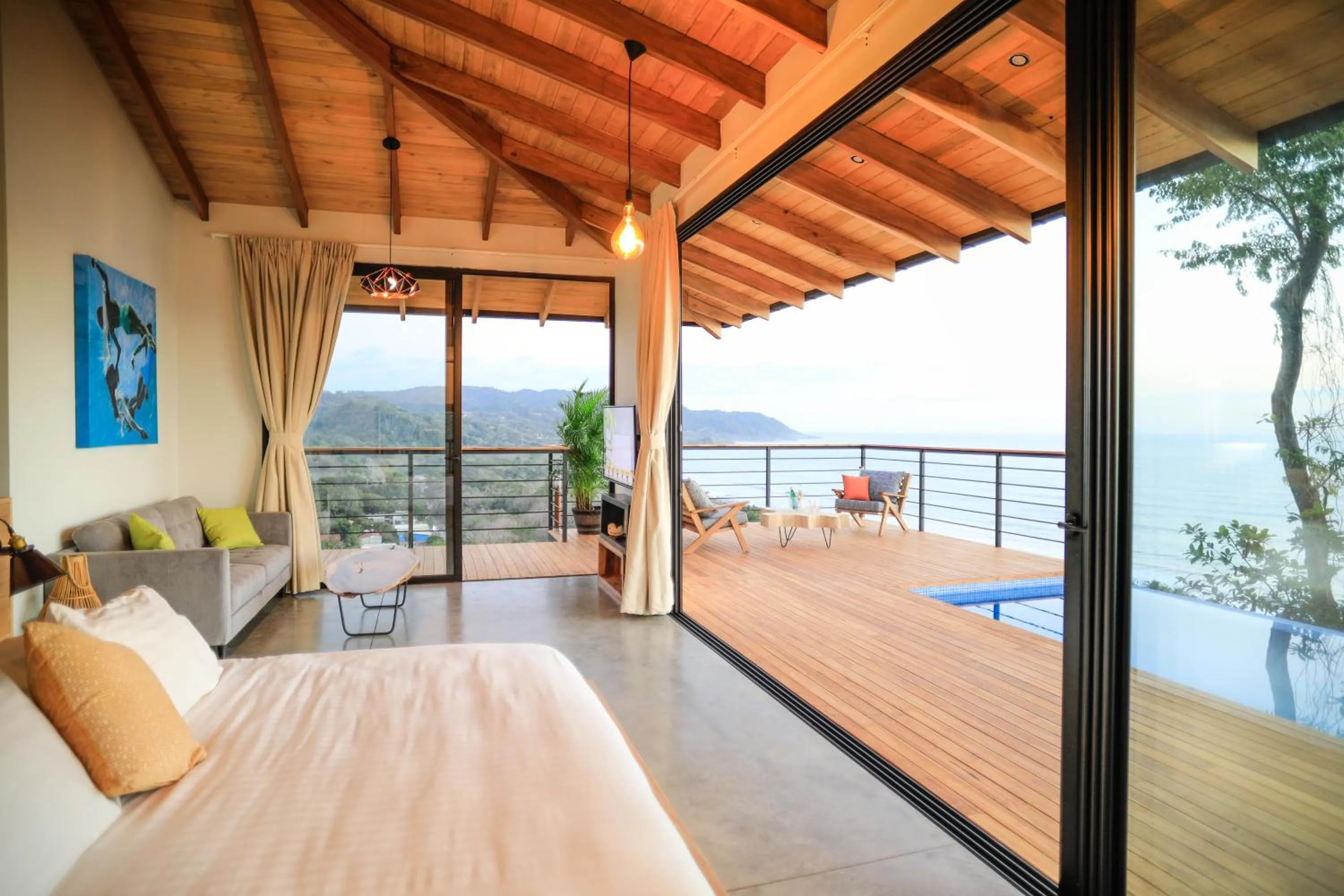 Balcony/Terrace, Bed in Vista del Alma Boutique - Adult Only