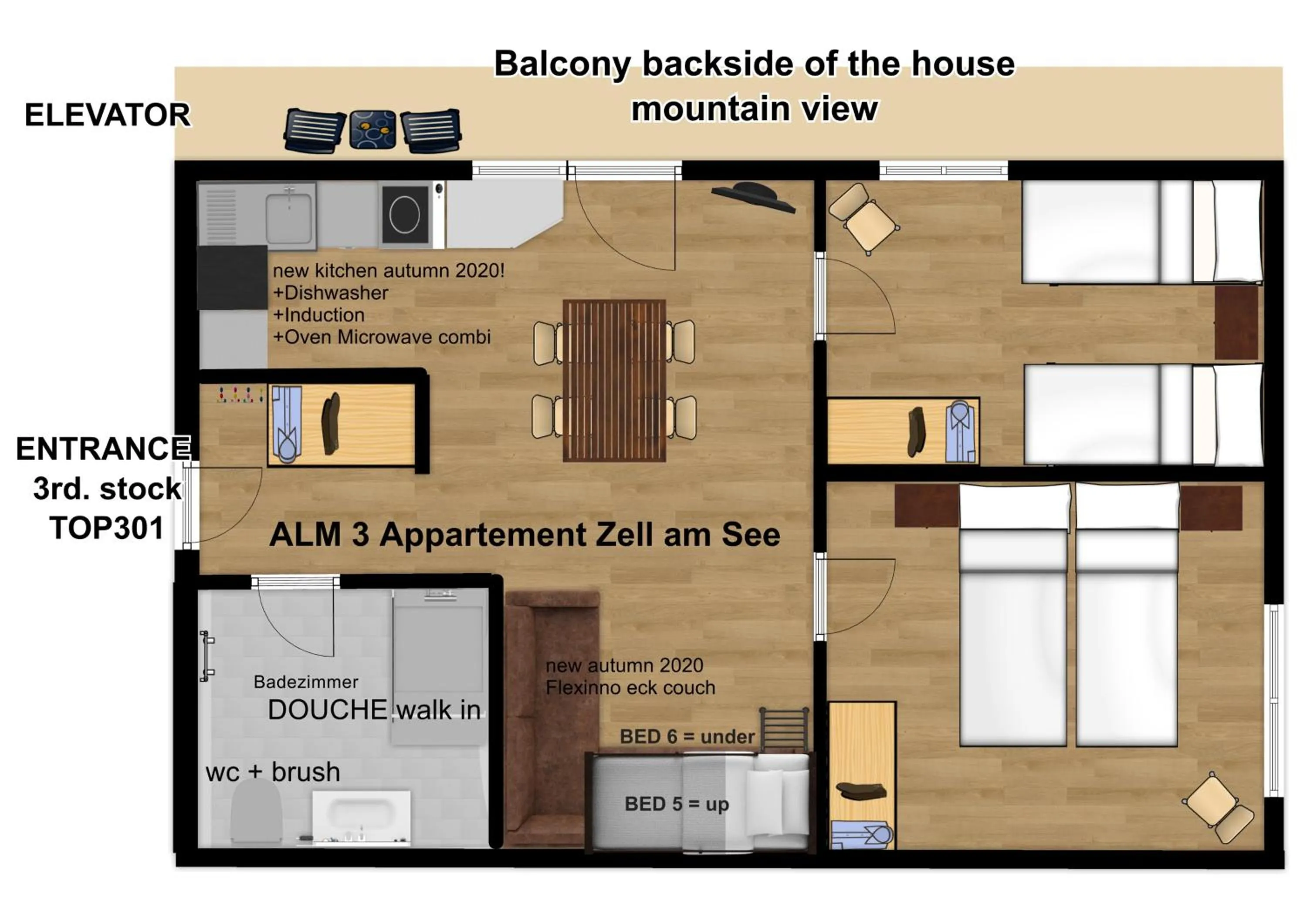 Floor plan in Alm Appartements ZellamSee