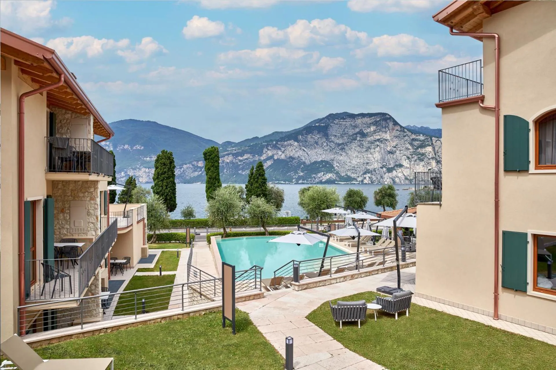 Property building in June Stay Lake Garda