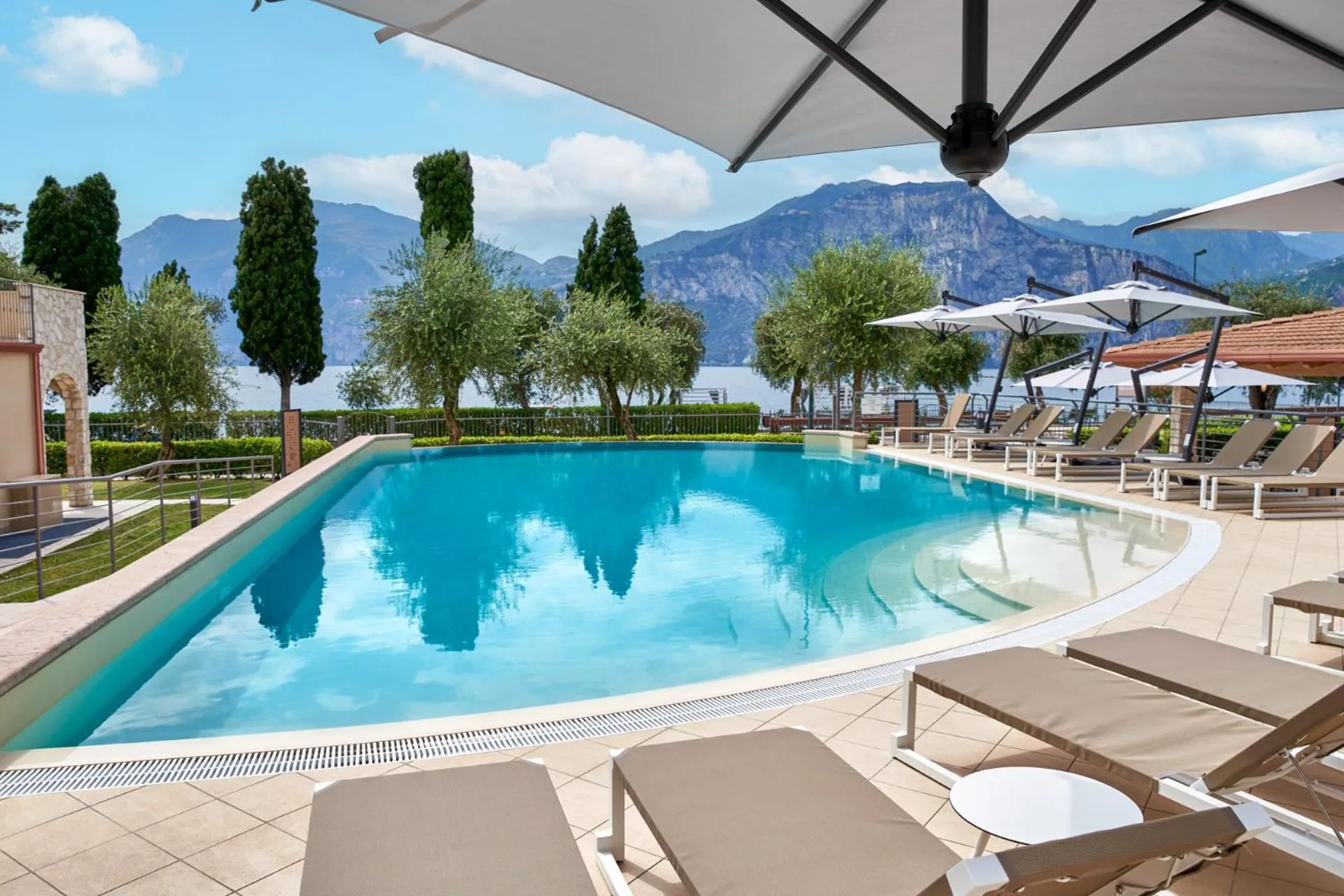 Swimming pool in June Stay Lake Garda