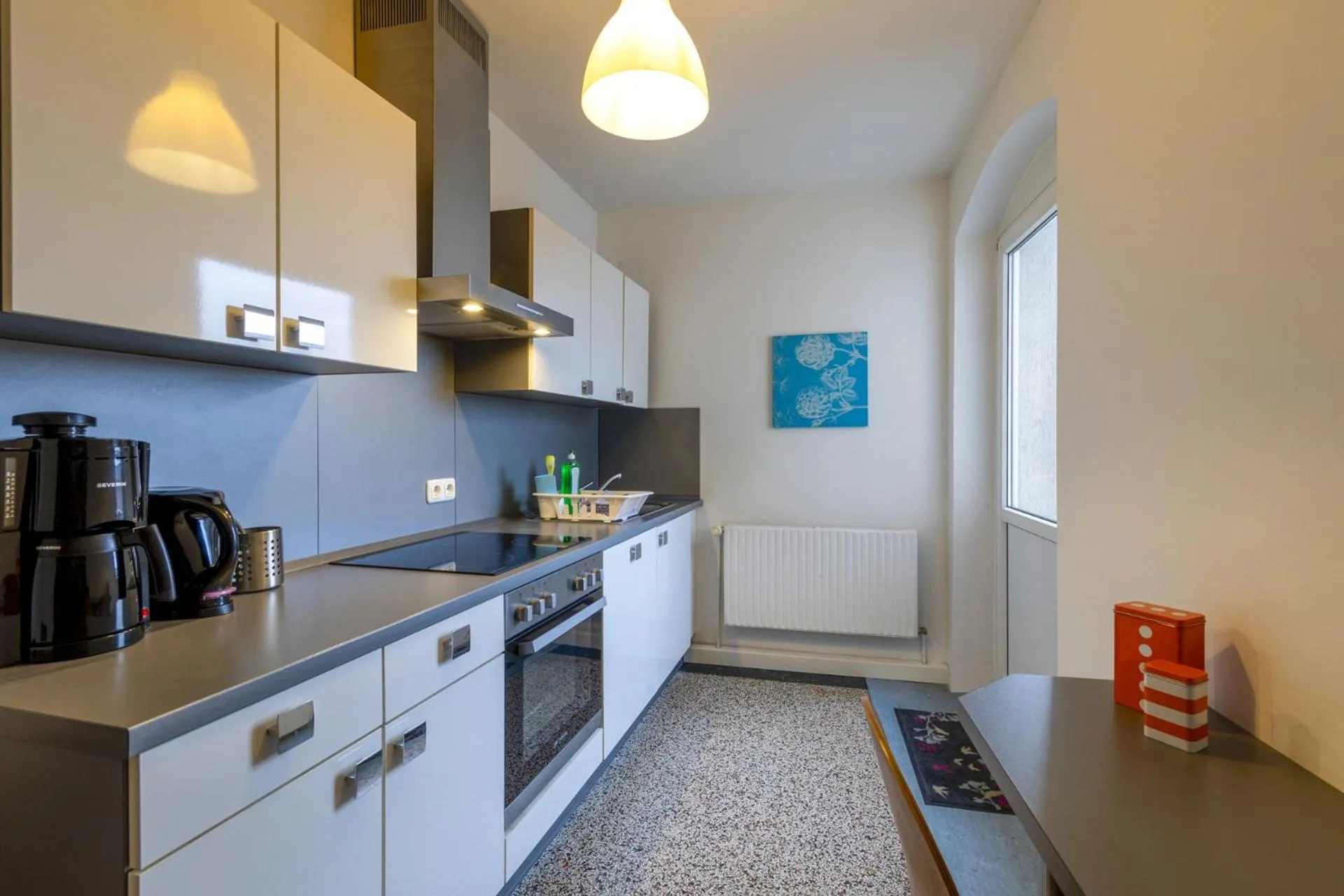 Kitchen or kitchenette in Designhotel 1690 & Apartments