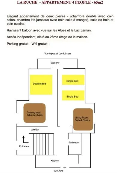 Floor plan in BnB La Clemonie