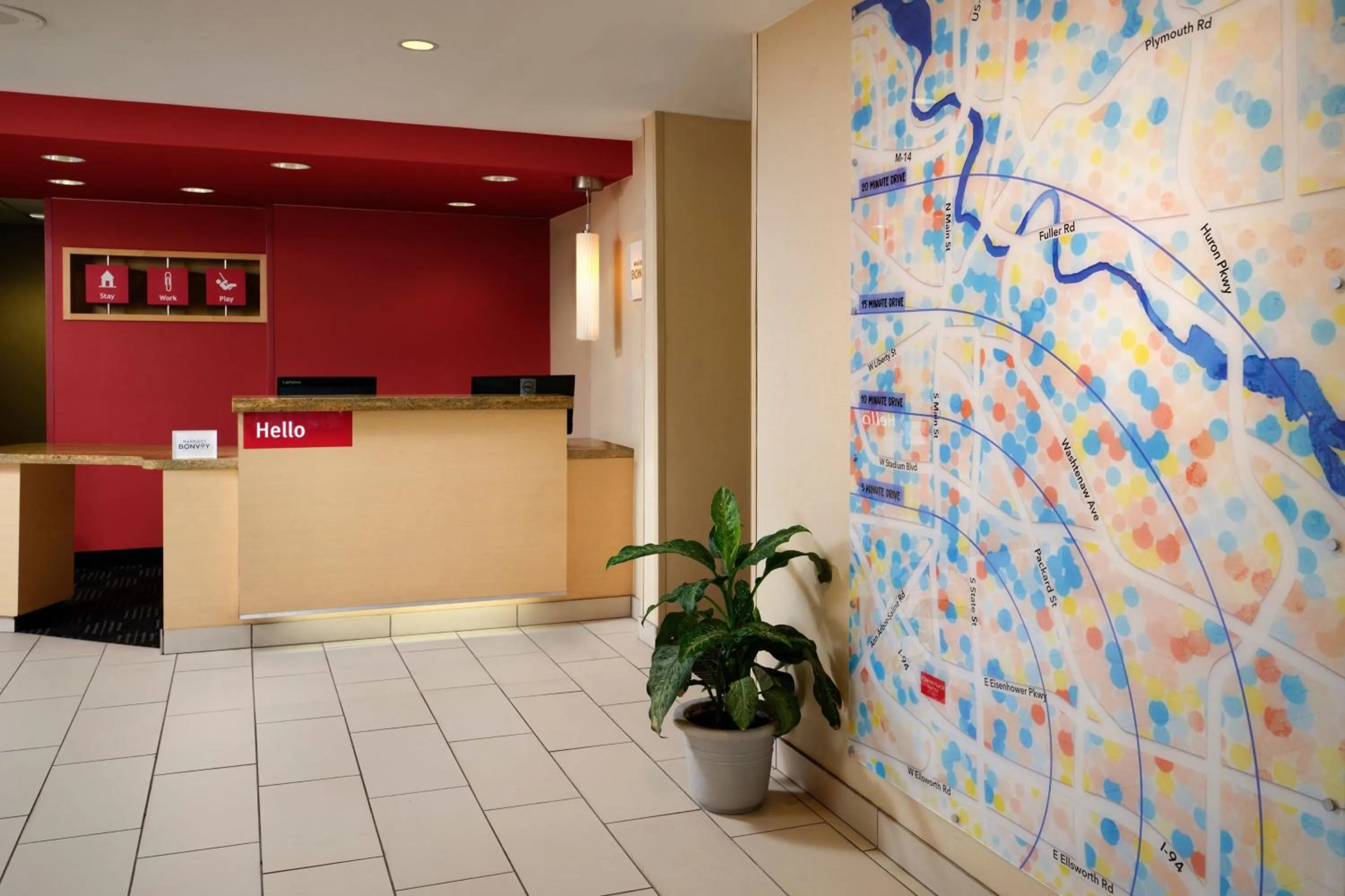 Lobby or reception in TownePlace Suites Ann Arbor