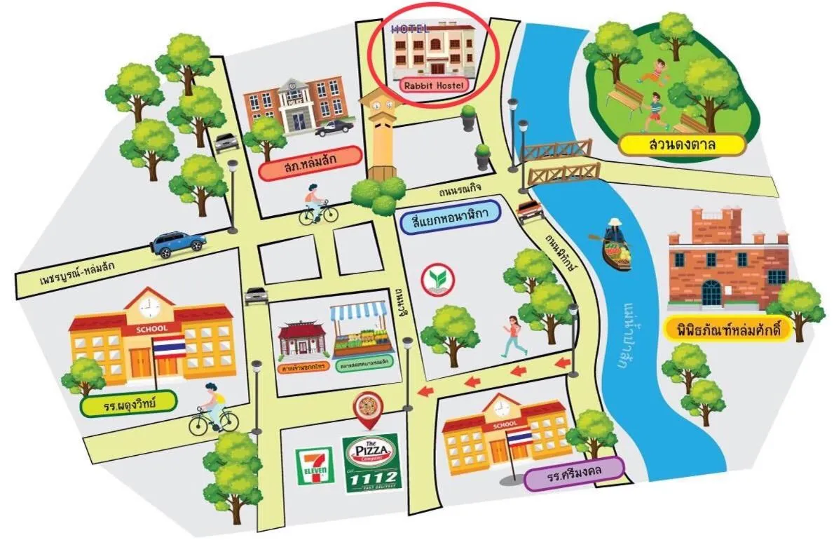 Floor plan in Rabbit Hotel