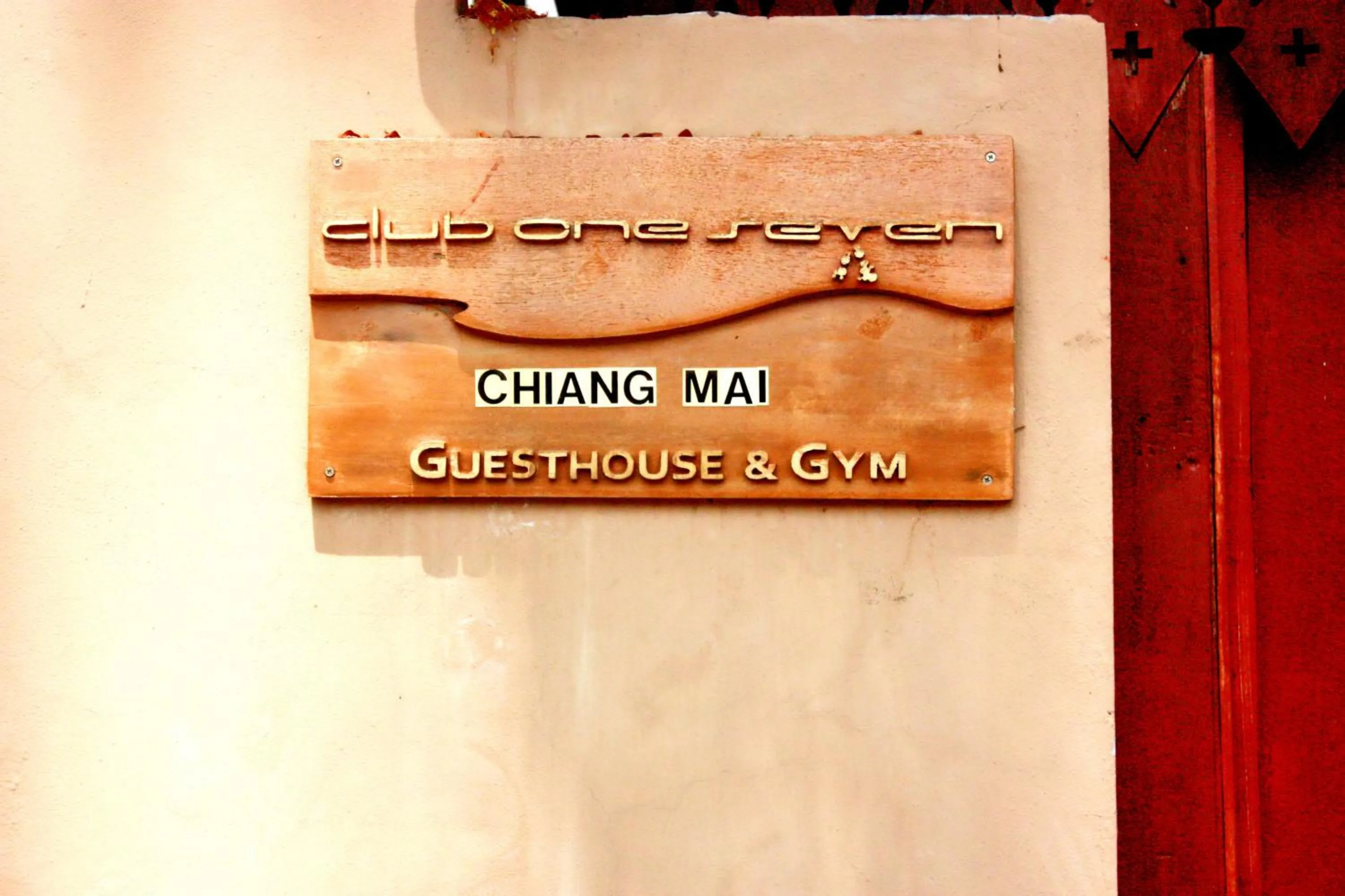 Text overlay in Club One Seven Gaymen Chiang Mai