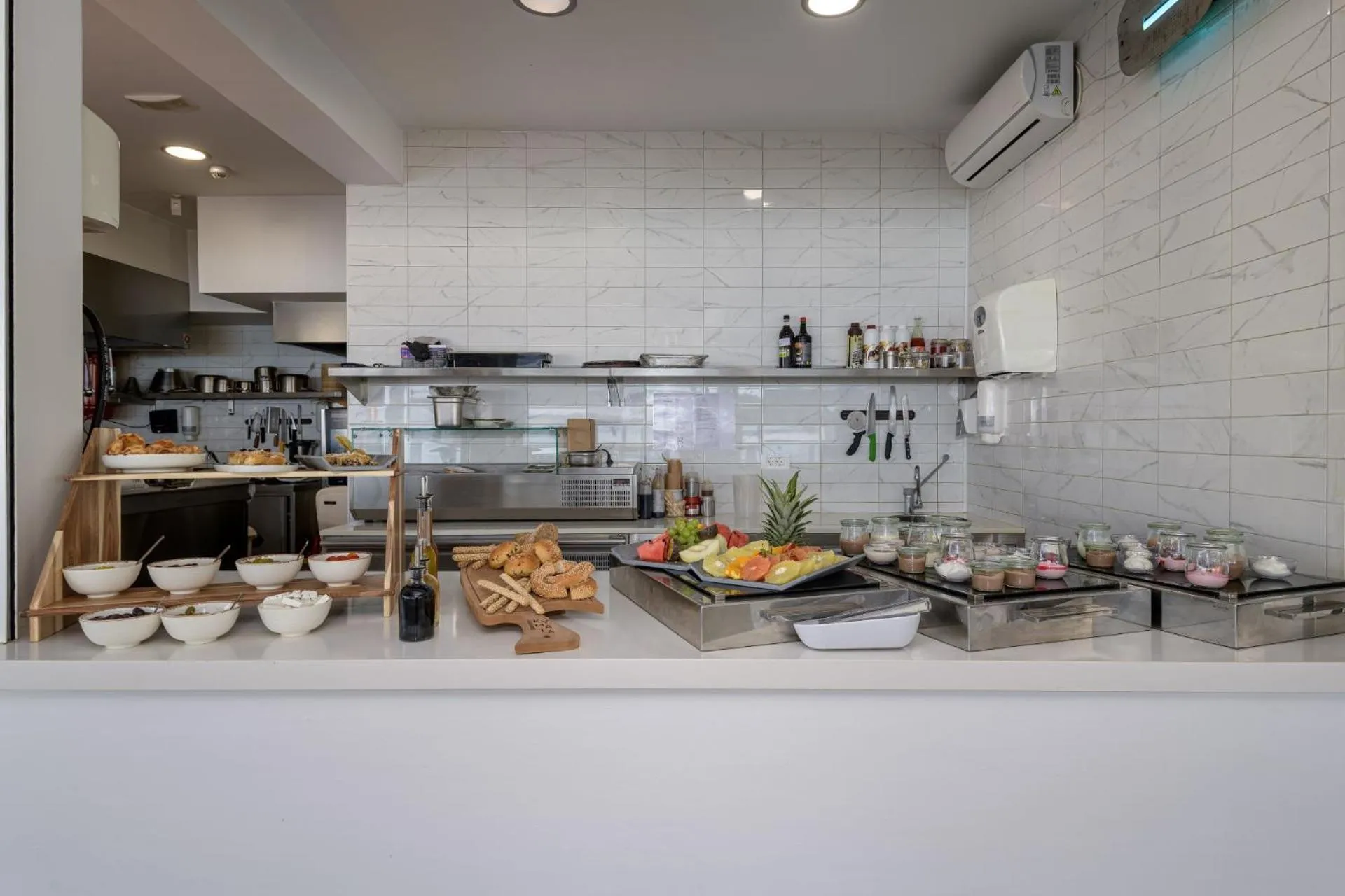 Buffet breakfast in Kantouni Beach Boutique Hotel