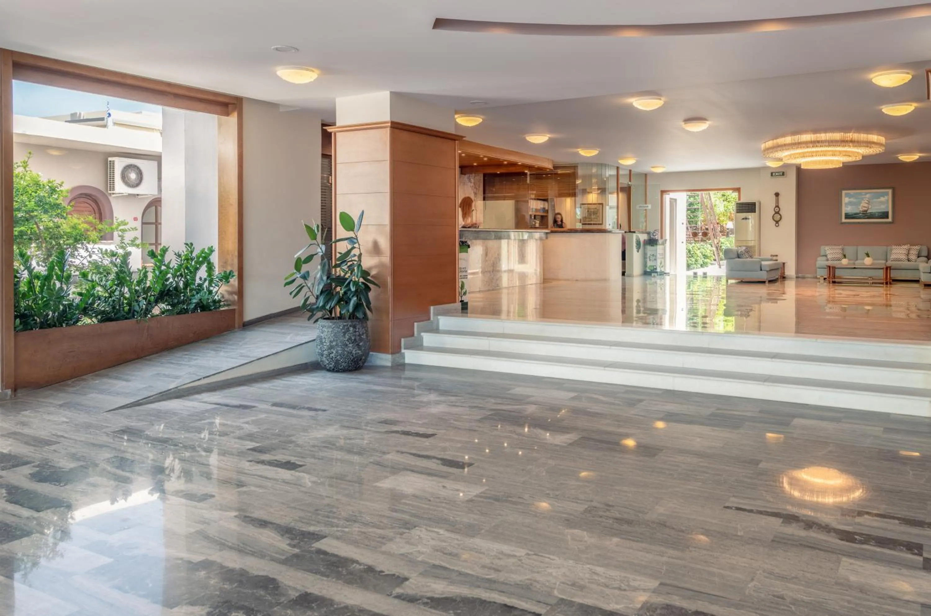 Lobby or reception in Marilena Hotel