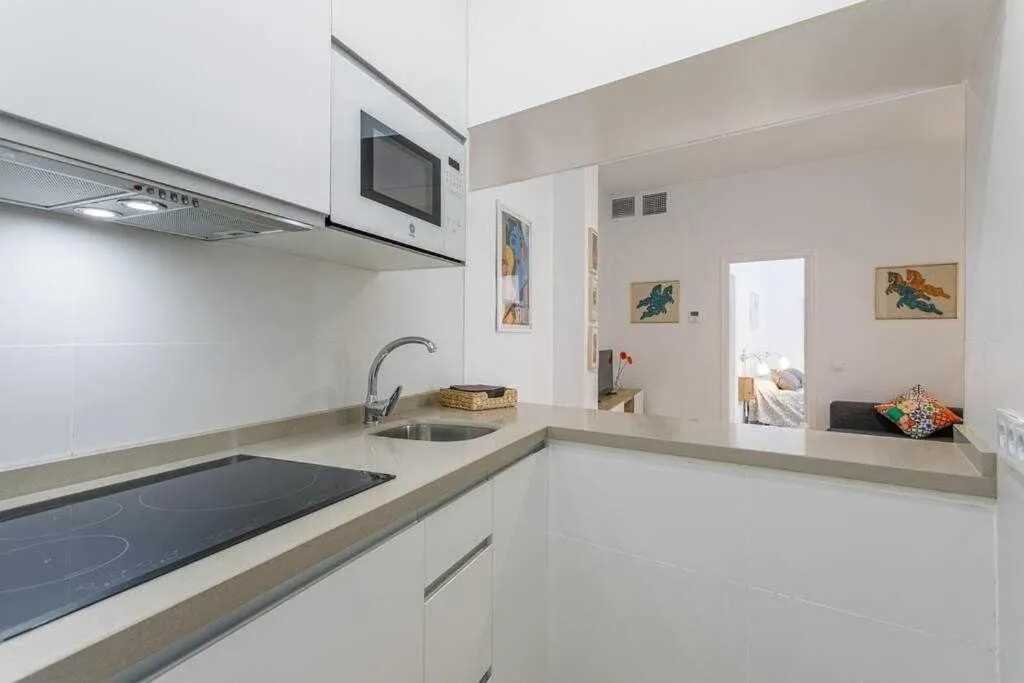 Kitchen or kitchenette in Santa Cruz Parking incluido