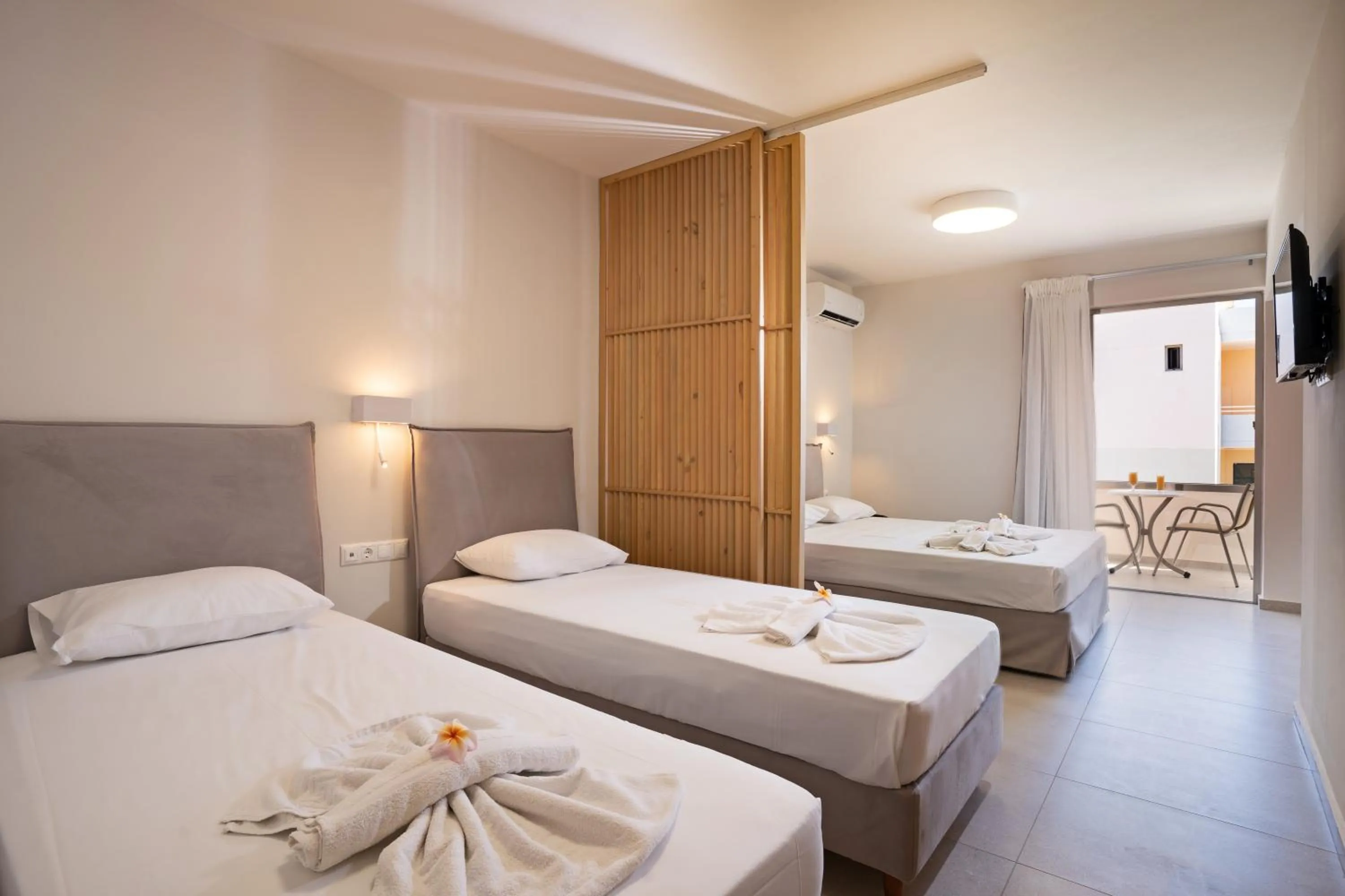 Bed in Hotel Kathrin Beach