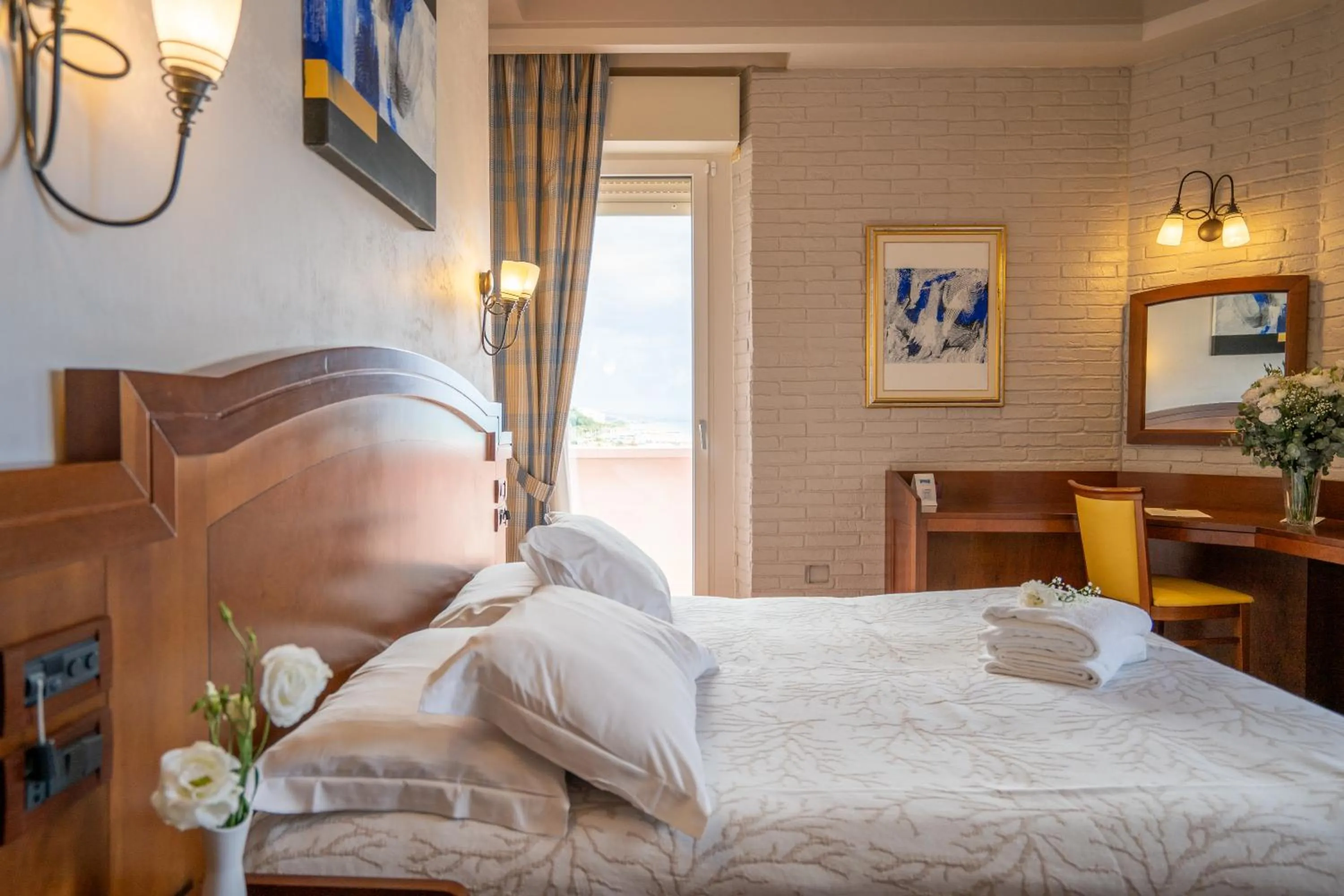 Bed in Art Hotel Santa Lucia