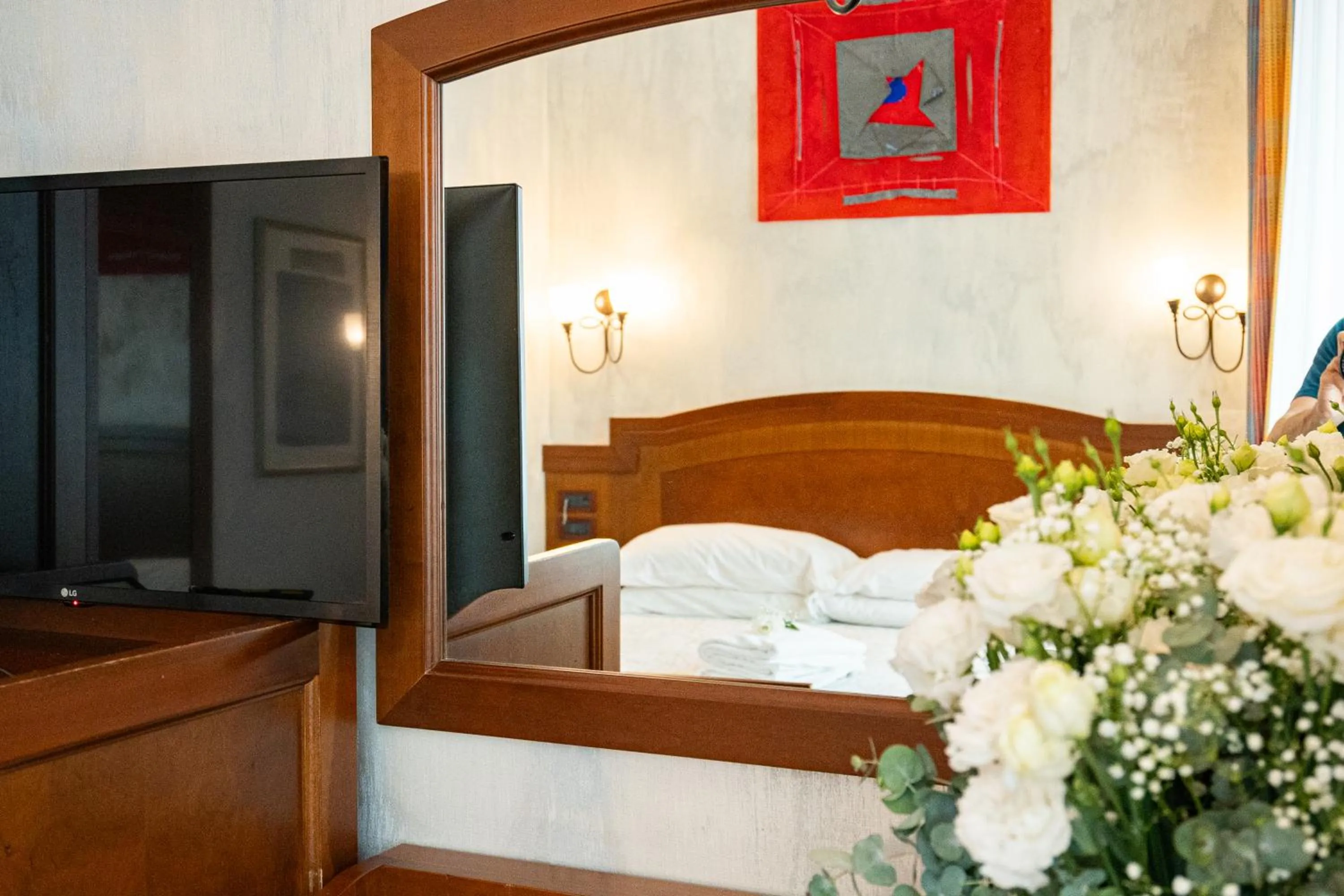 Bed in Art Hotel Santa Lucia