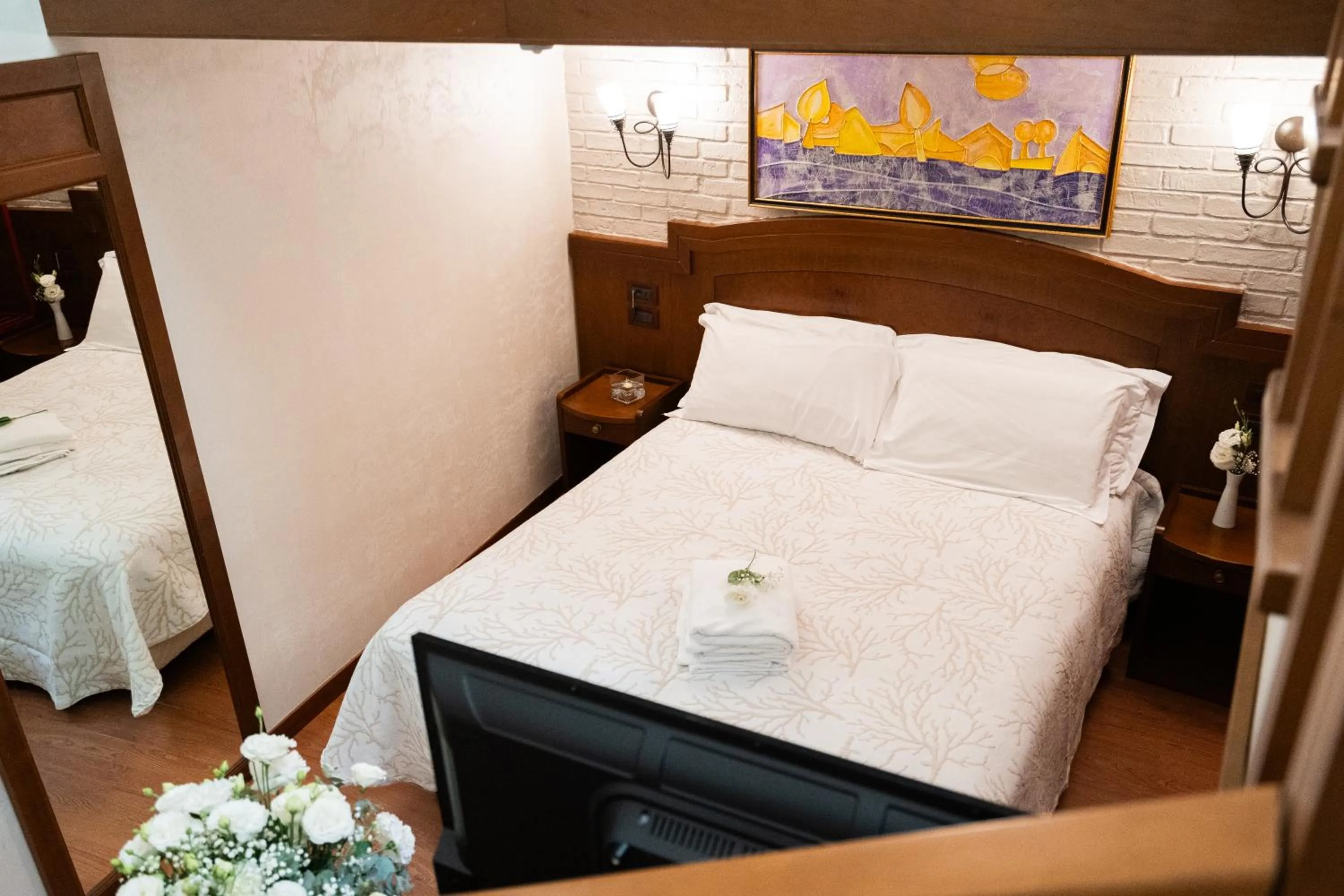 Bed in Art Hotel Santa Lucia