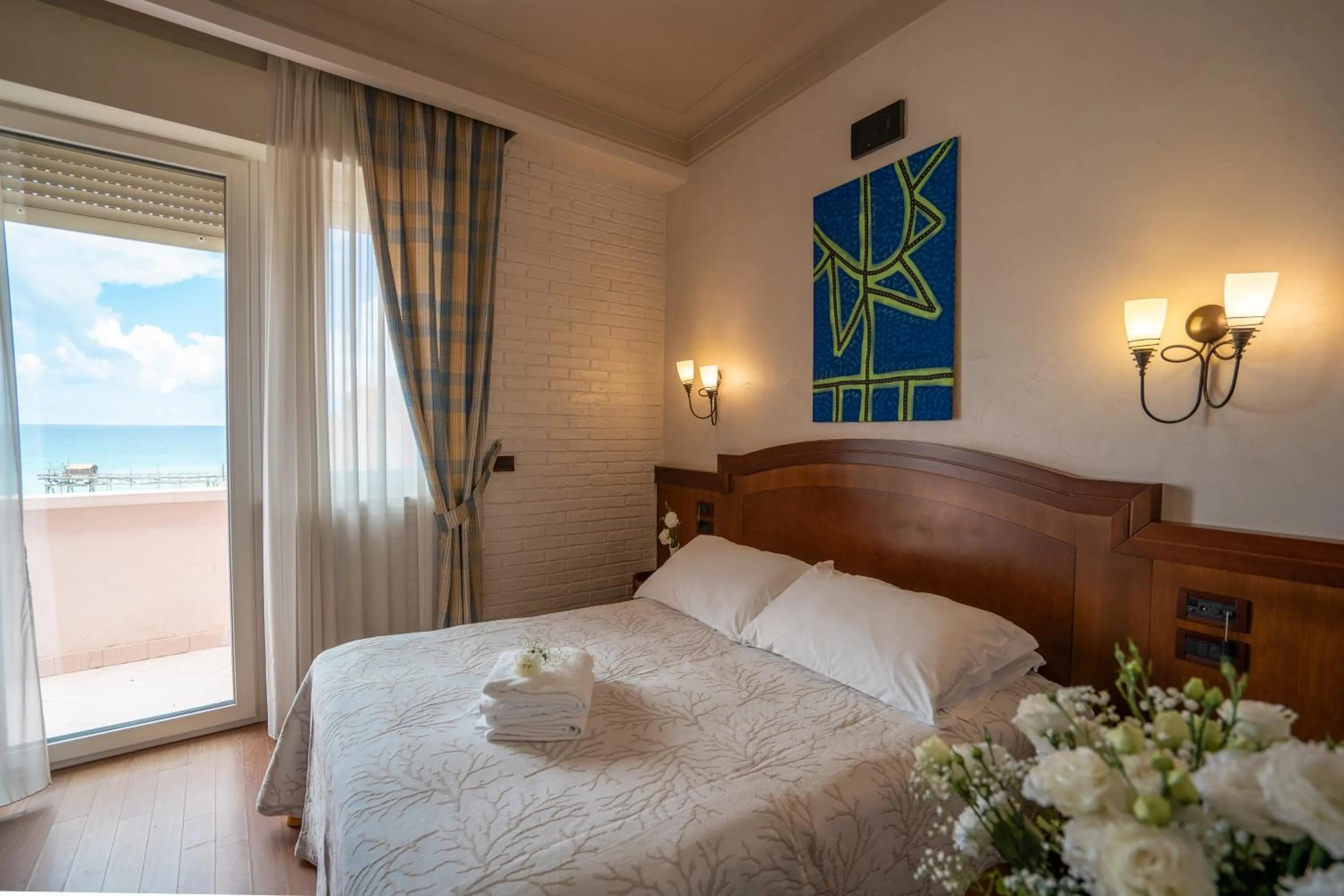 Bed in Art Hotel Santa Lucia