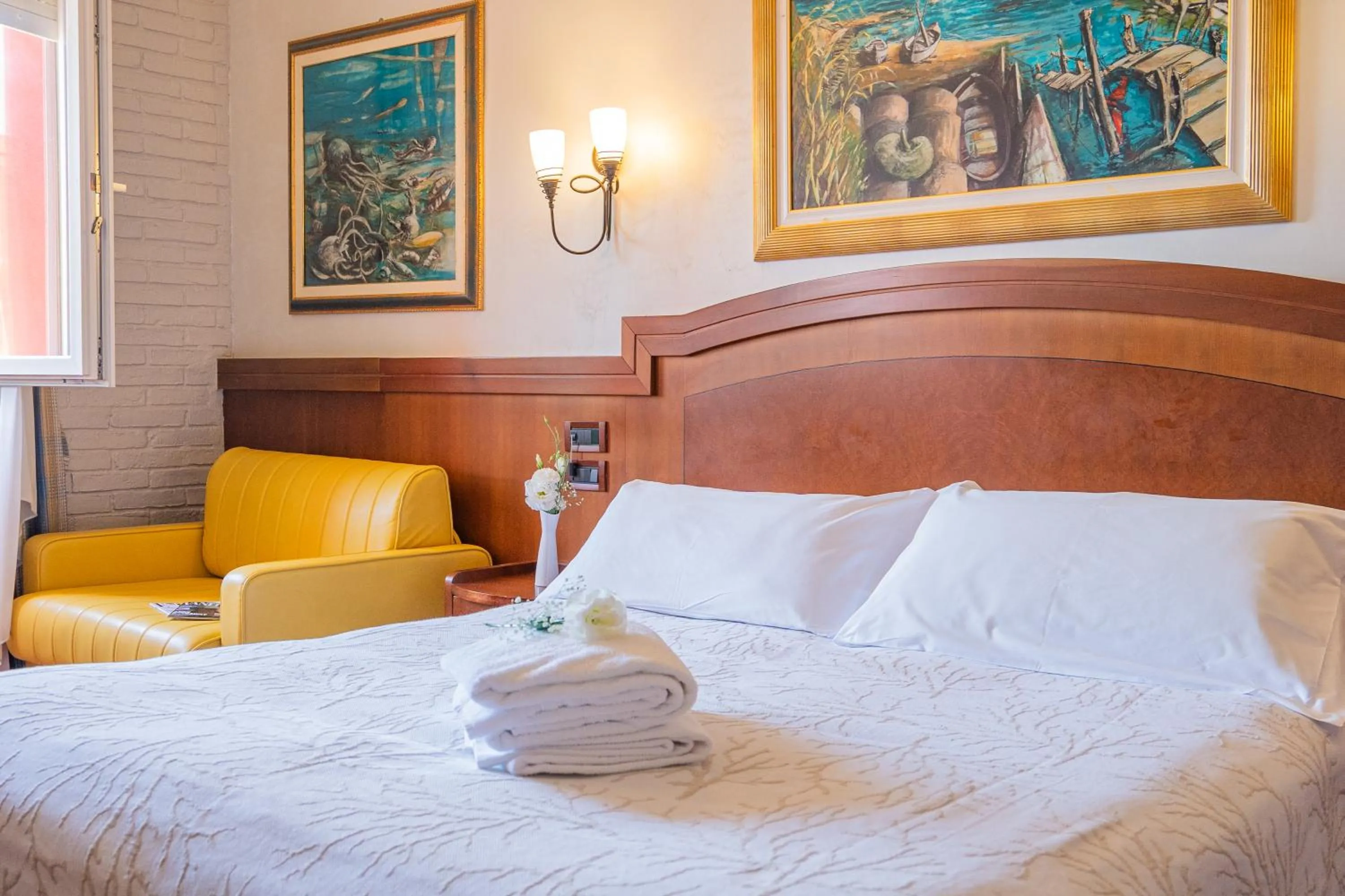 Bed in Art Hotel Santa Lucia