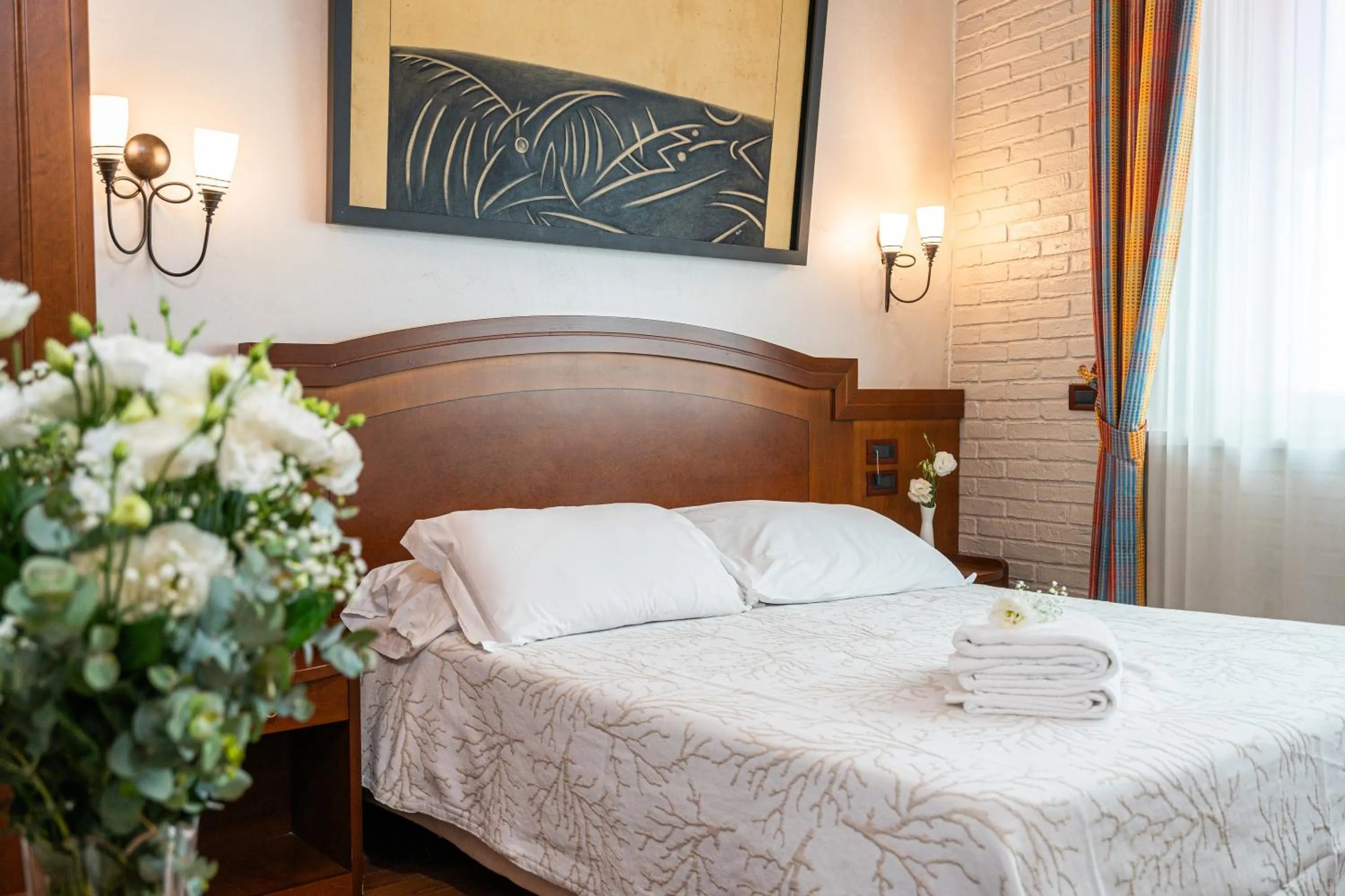 Bed in Art Hotel Santa Lucia