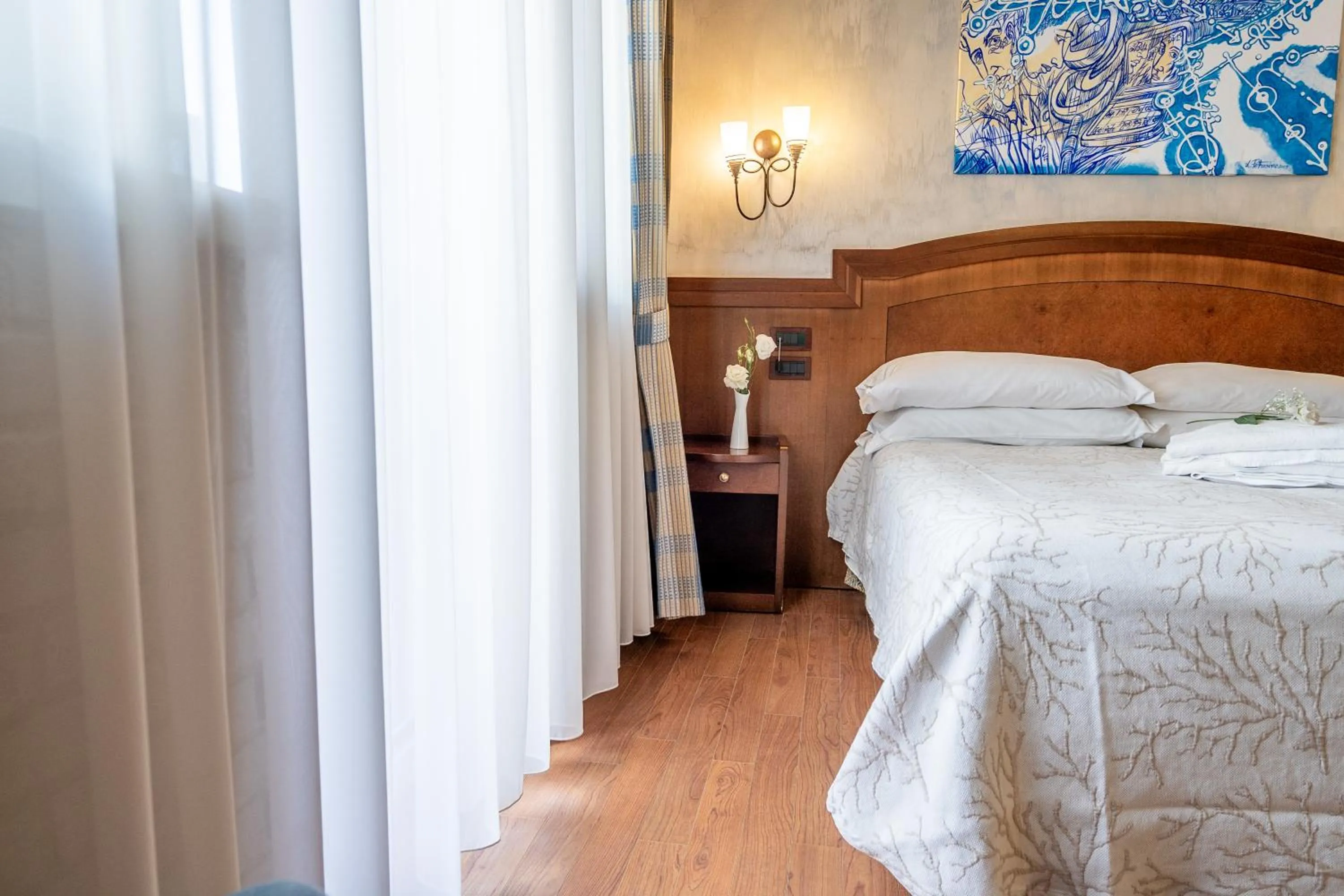 Bed in Art Hotel Santa Lucia