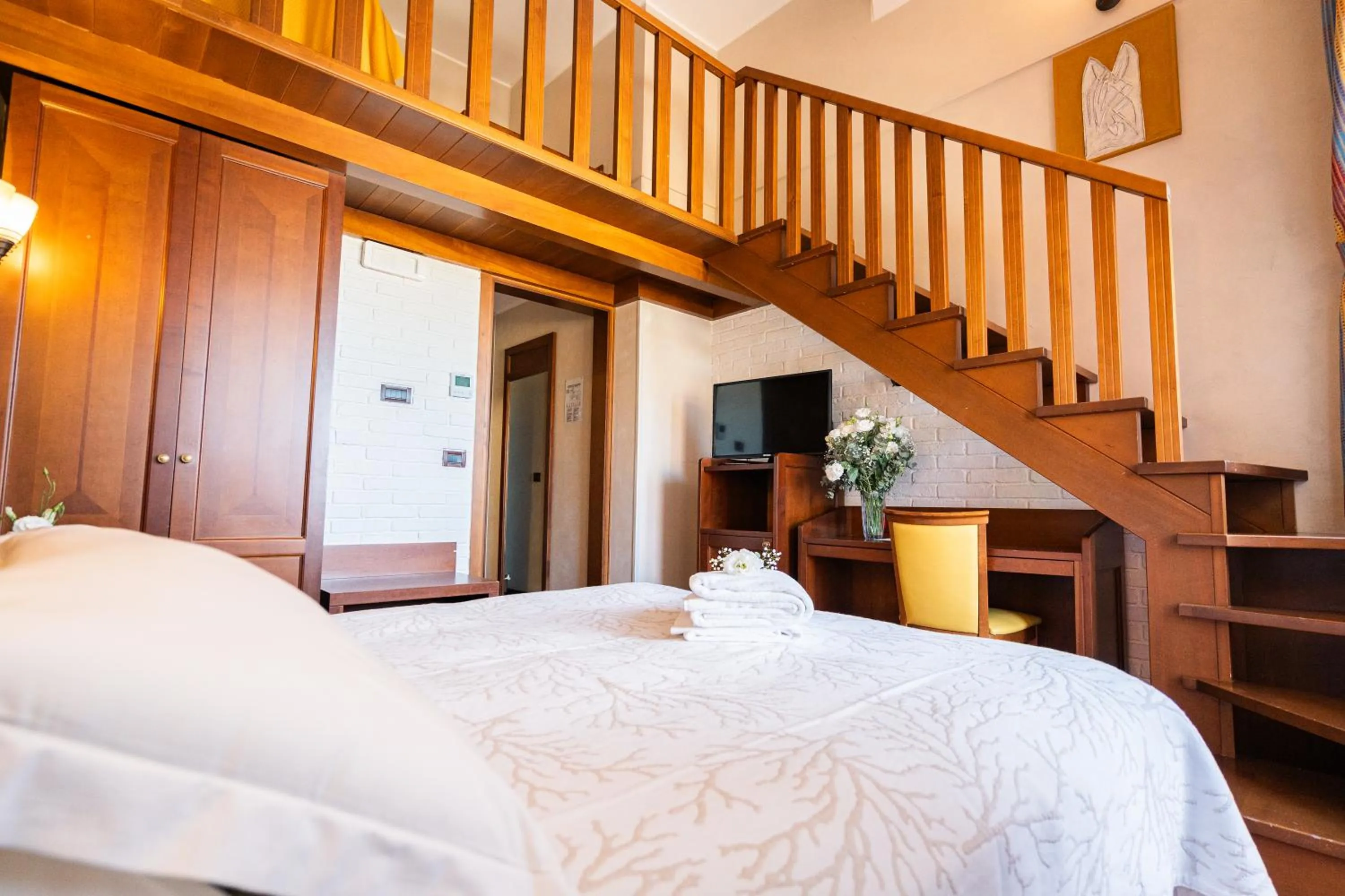 Bed in Art Hotel Santa Lucia