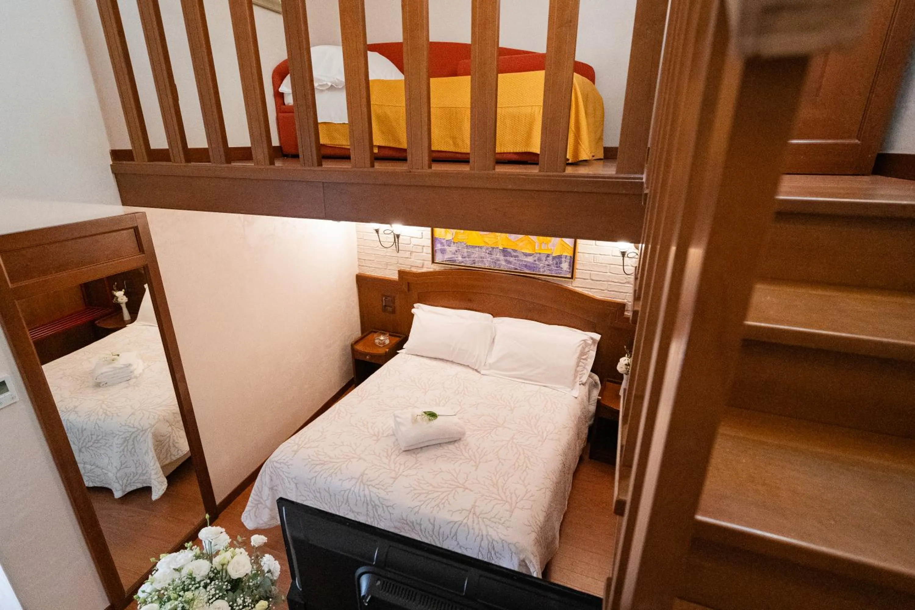 Bed in Art Hotel Santa Lucia