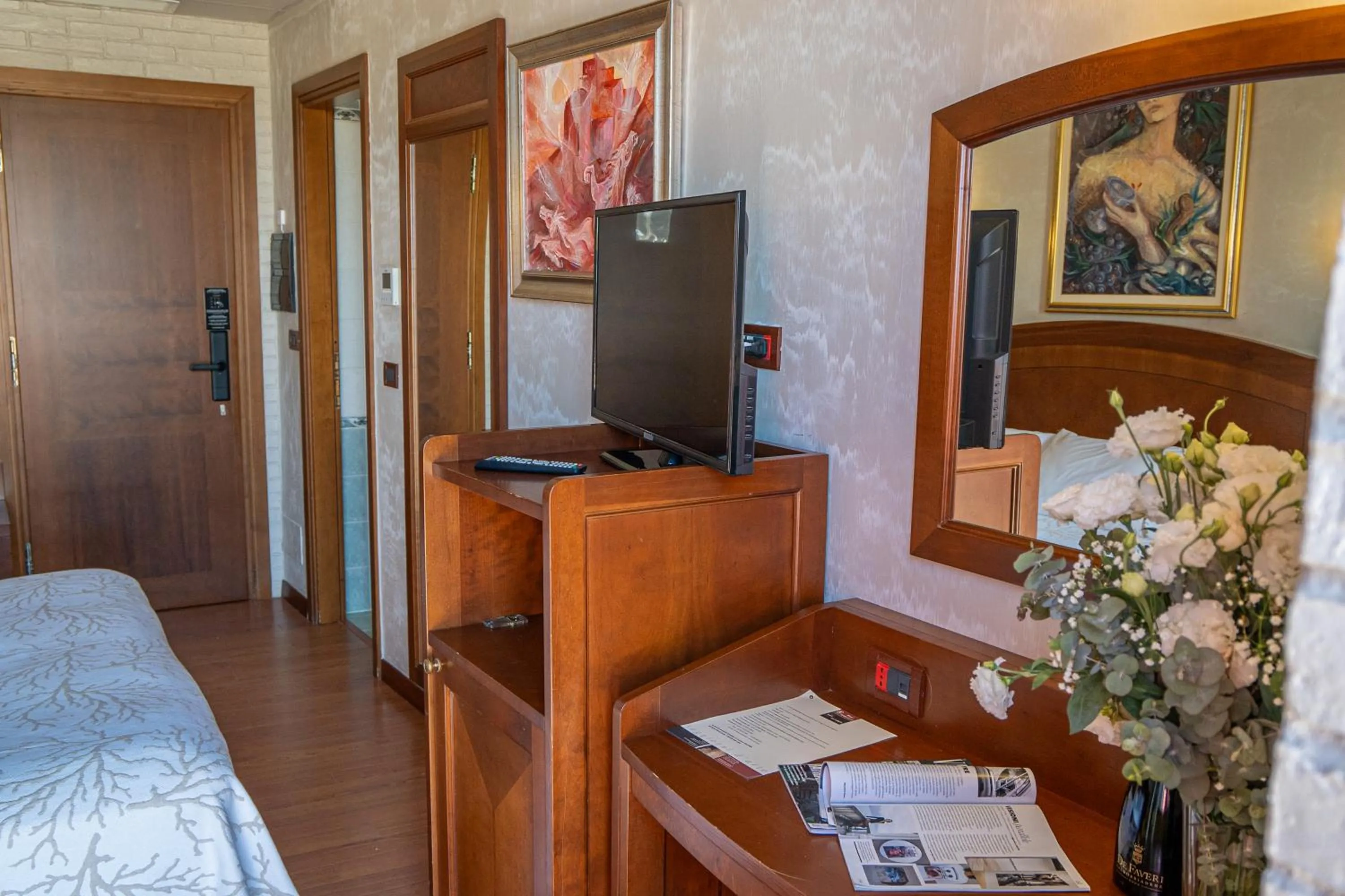 Bed in Art Hotel Santa Lucia