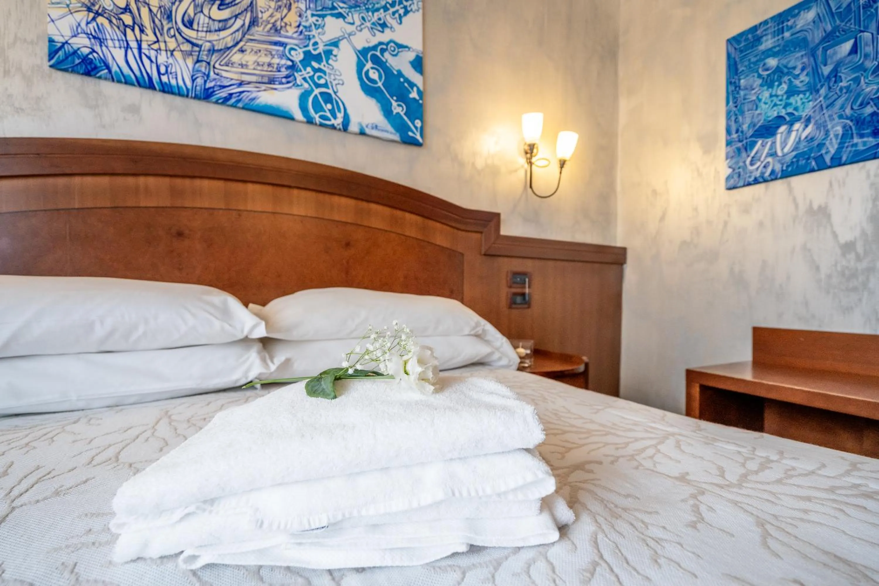 Bed in Art Hotel Santa Lucia