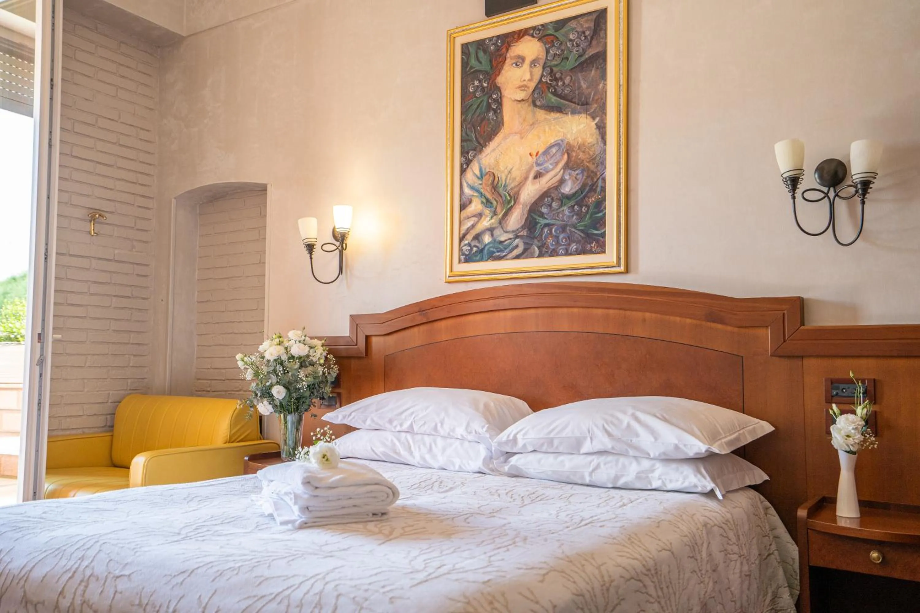 Bed in Art Hotel Santa Lucia