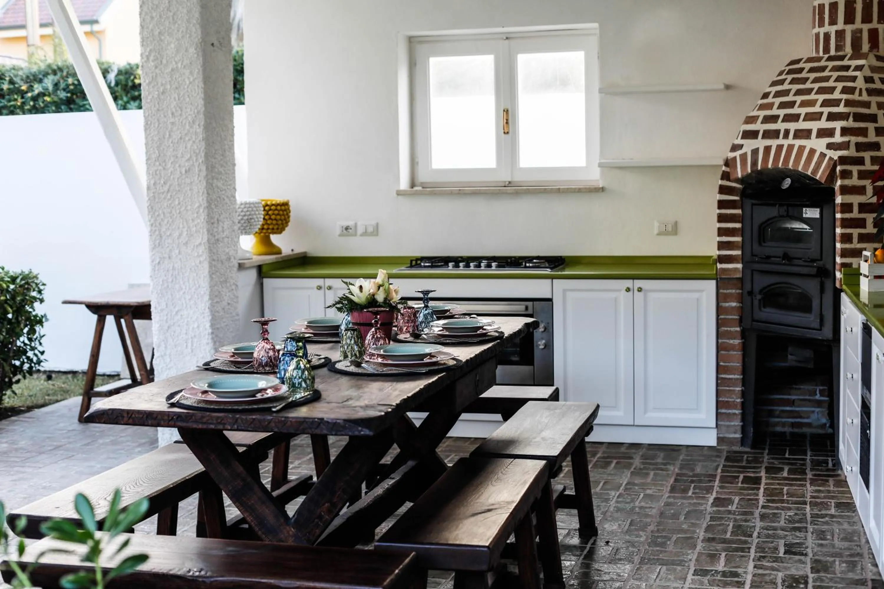 Dining area in LA FORESTERIA DI MAESTINA