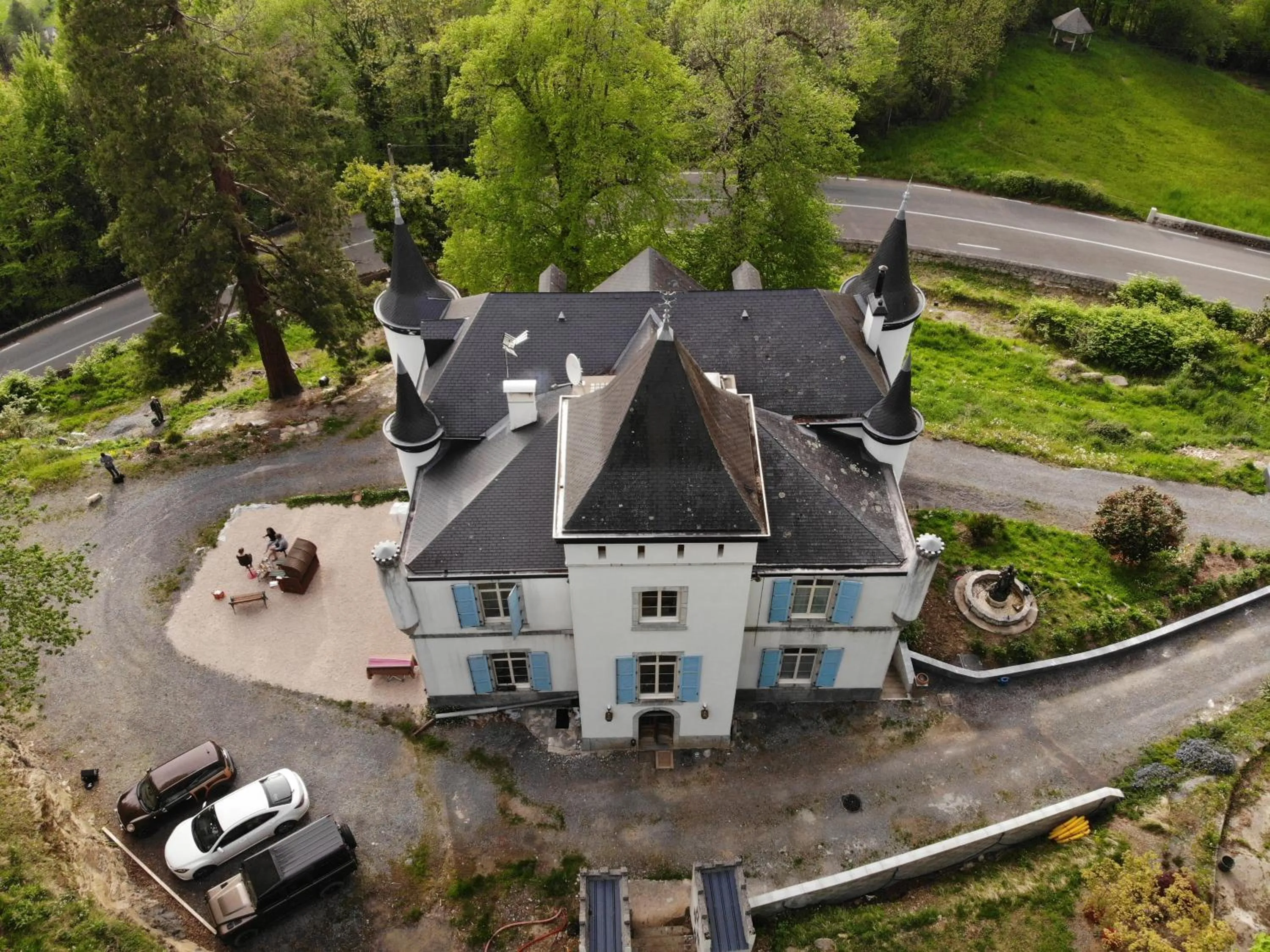 Bird's eye view in Château de Druon