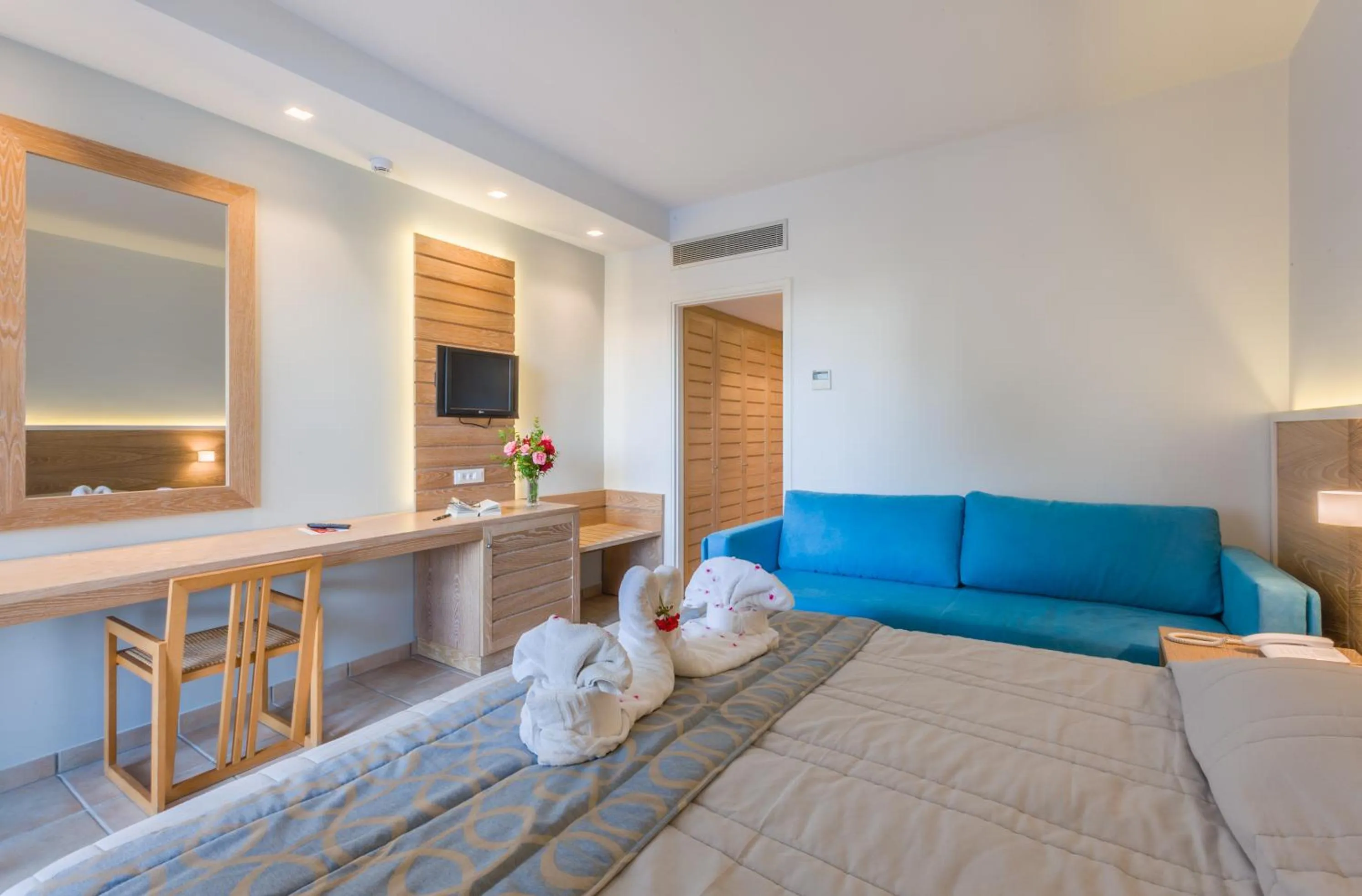 Bed in Tigaki Beach Hotel