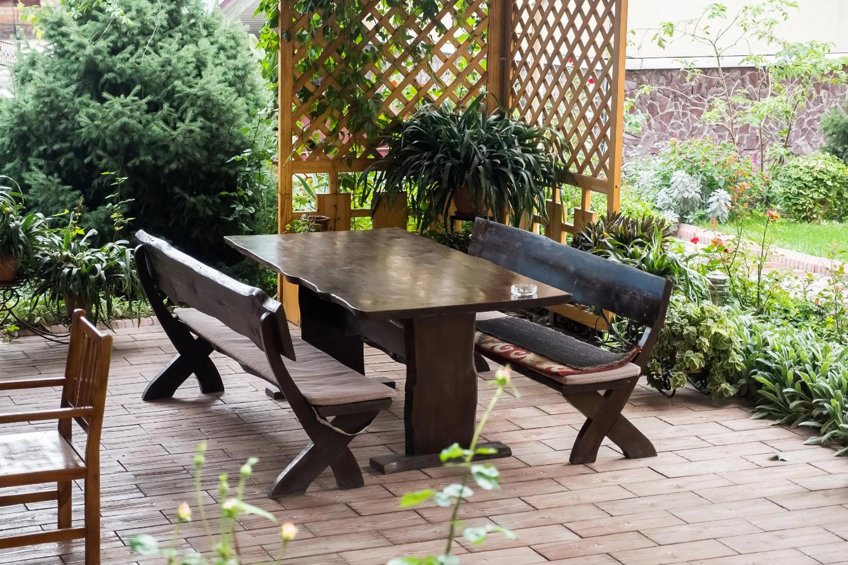 Garden in Asian Mountains