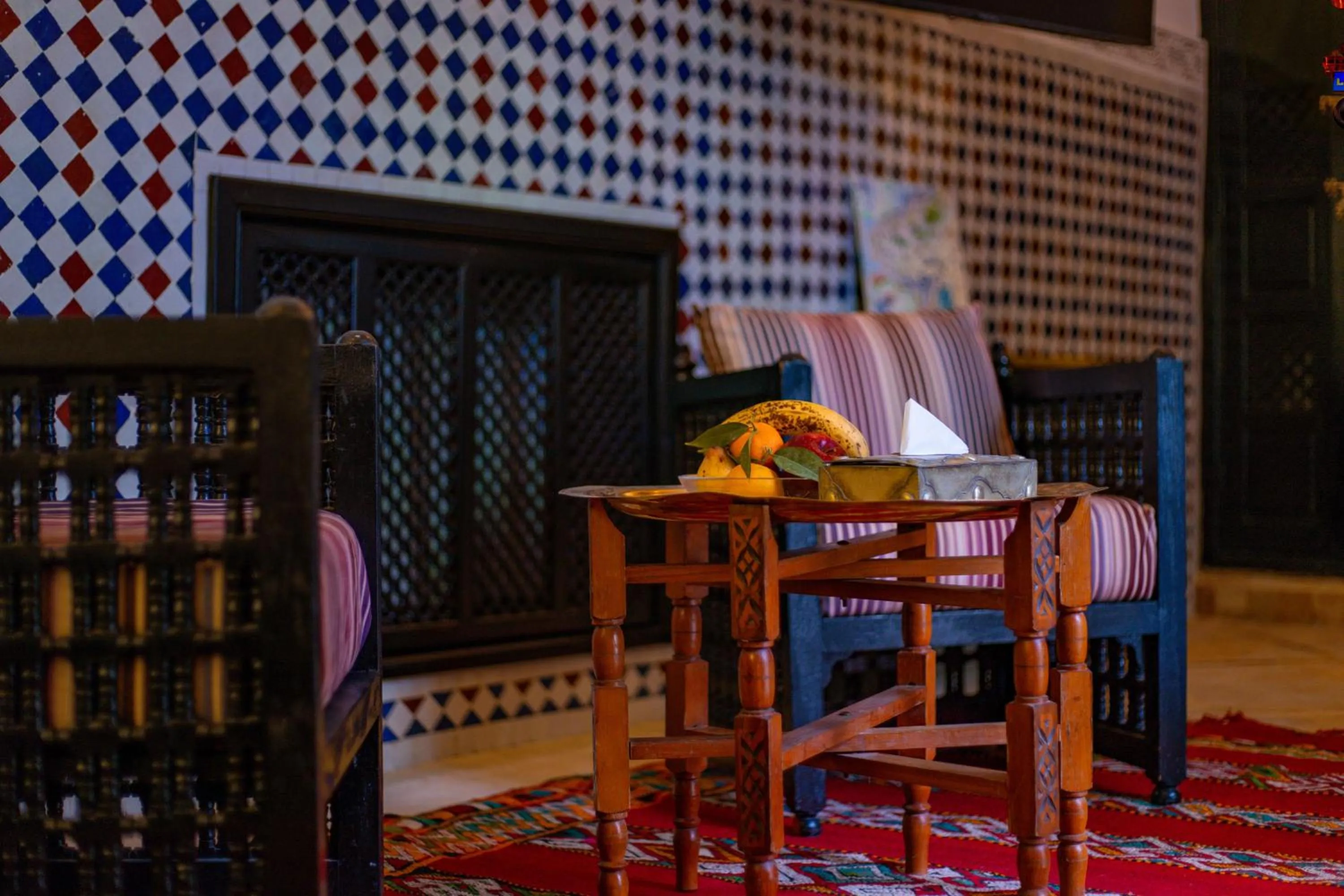 Seating area in Riad Dar Dialkoum