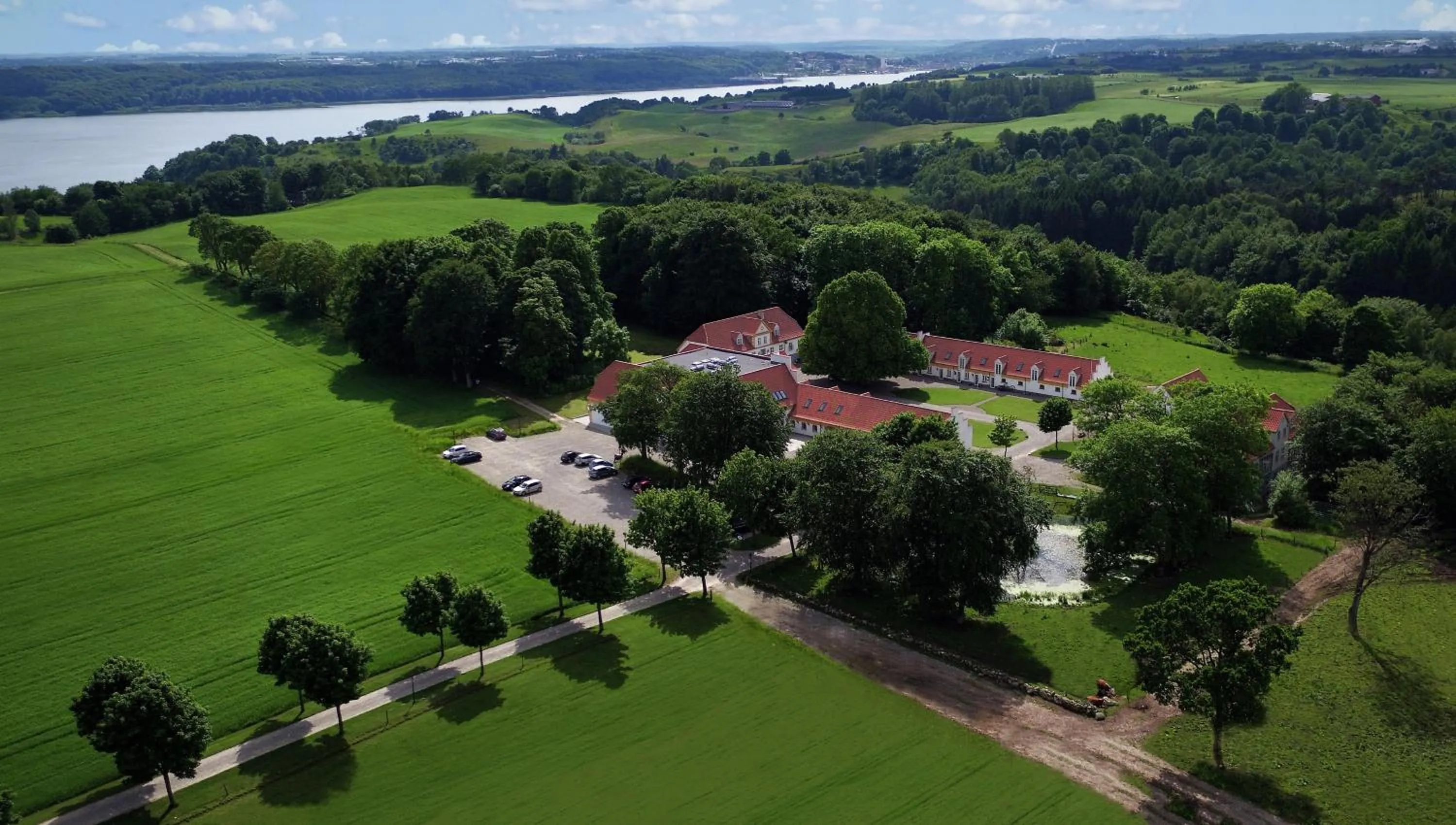 Bird's eye view in Bramslevgaard