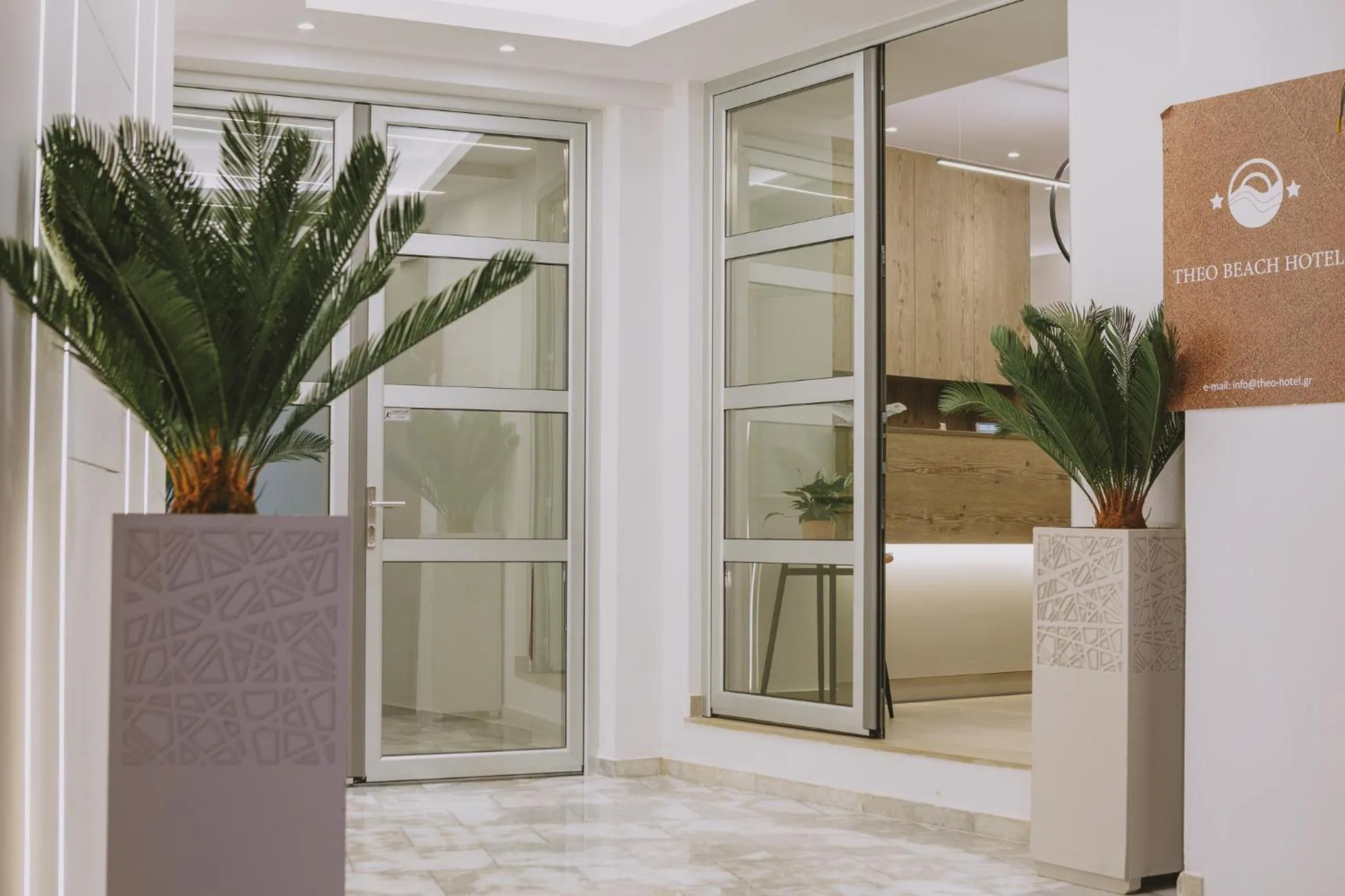 Facade/entrance in Theo Beach Hotel Apartments