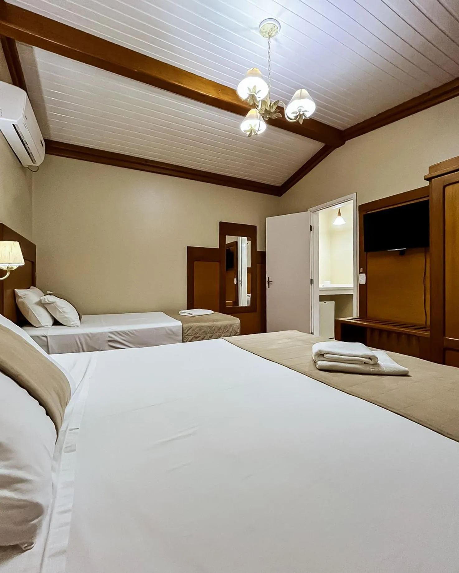 Bed in Hotel Pequeno Bosque